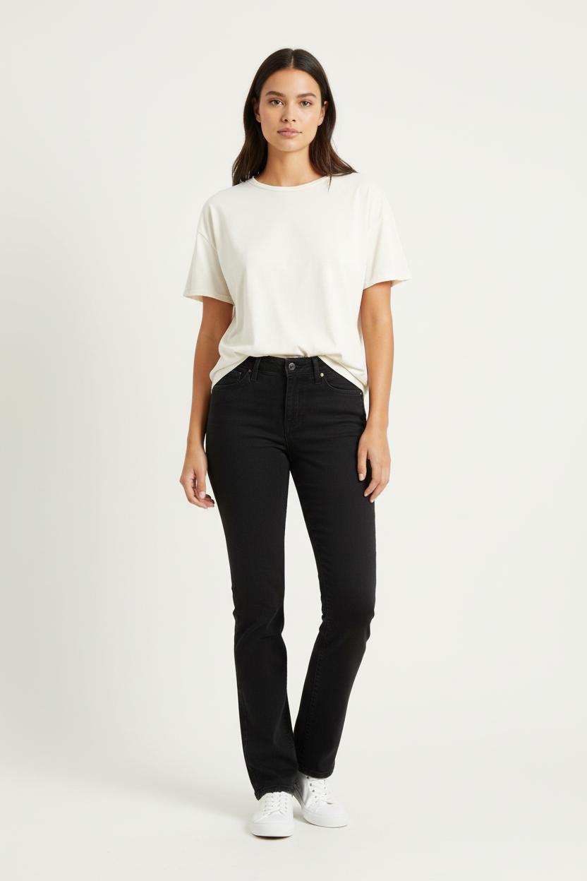 Cropped slim jeans with studs LEVI'S - Seconde main Black