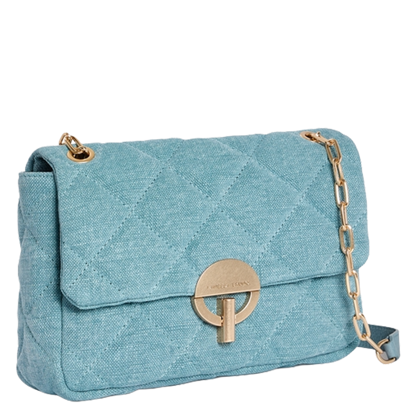 Schoudertas van linnen Blauw