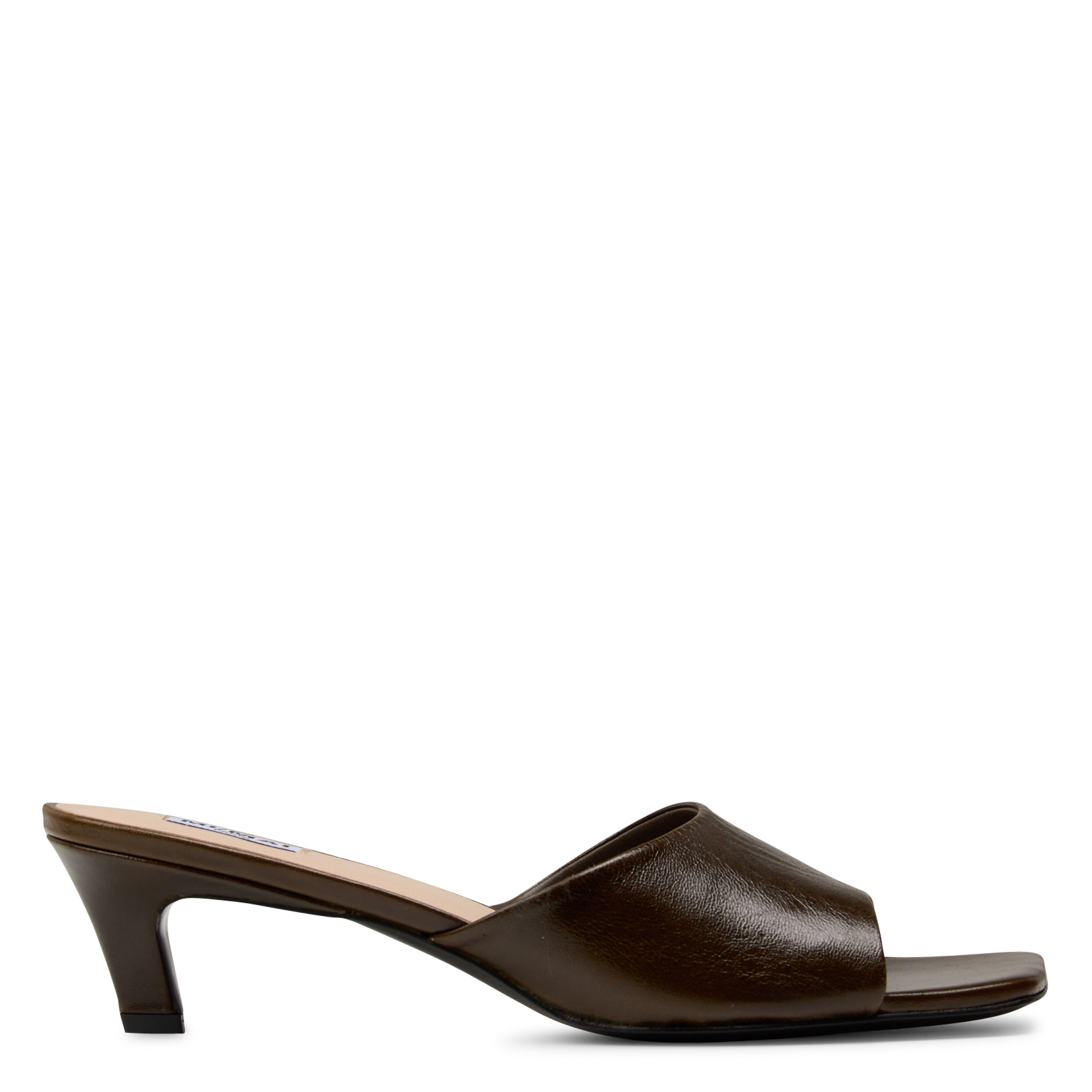 Instappers van daim met hak MI/MAI Kaki