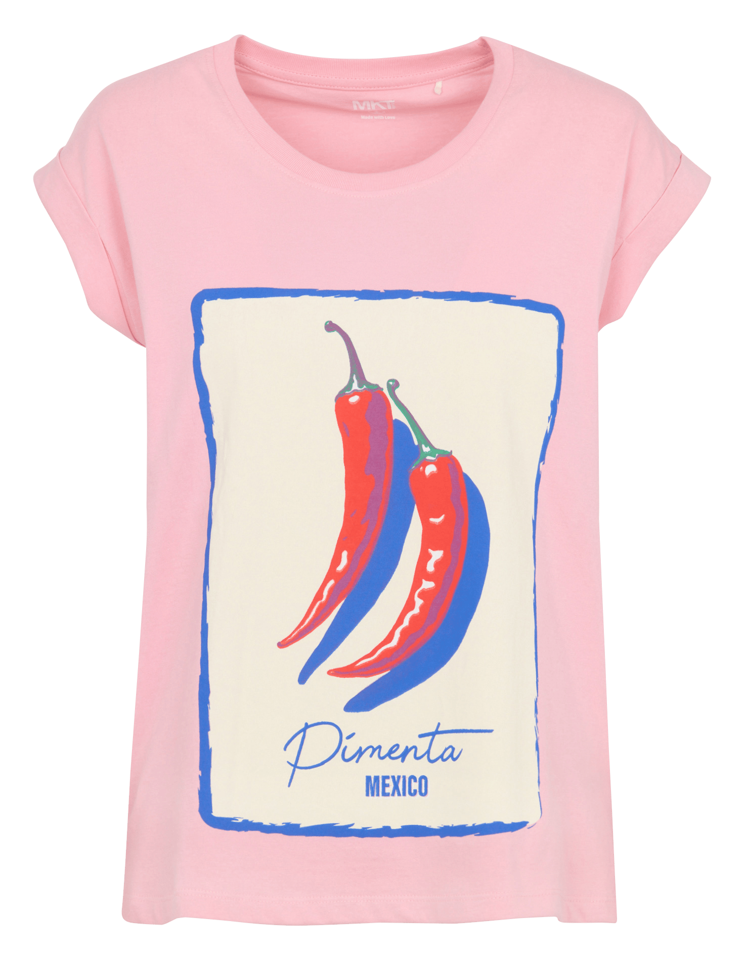 Round-neck cotton T-shirt MKT Pink