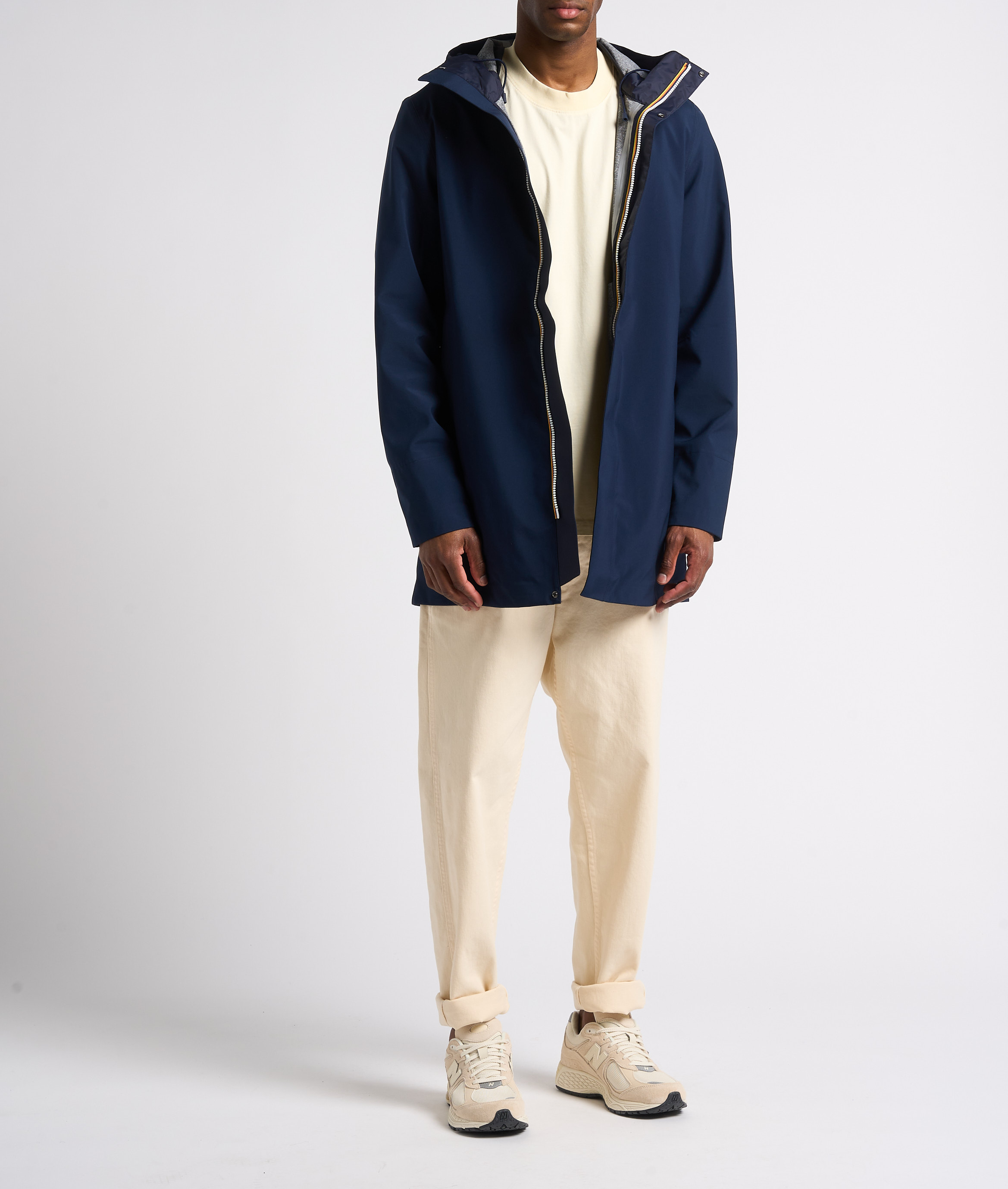 Weiter Kapuzenparka mit Stehkragen K-WAY Blau