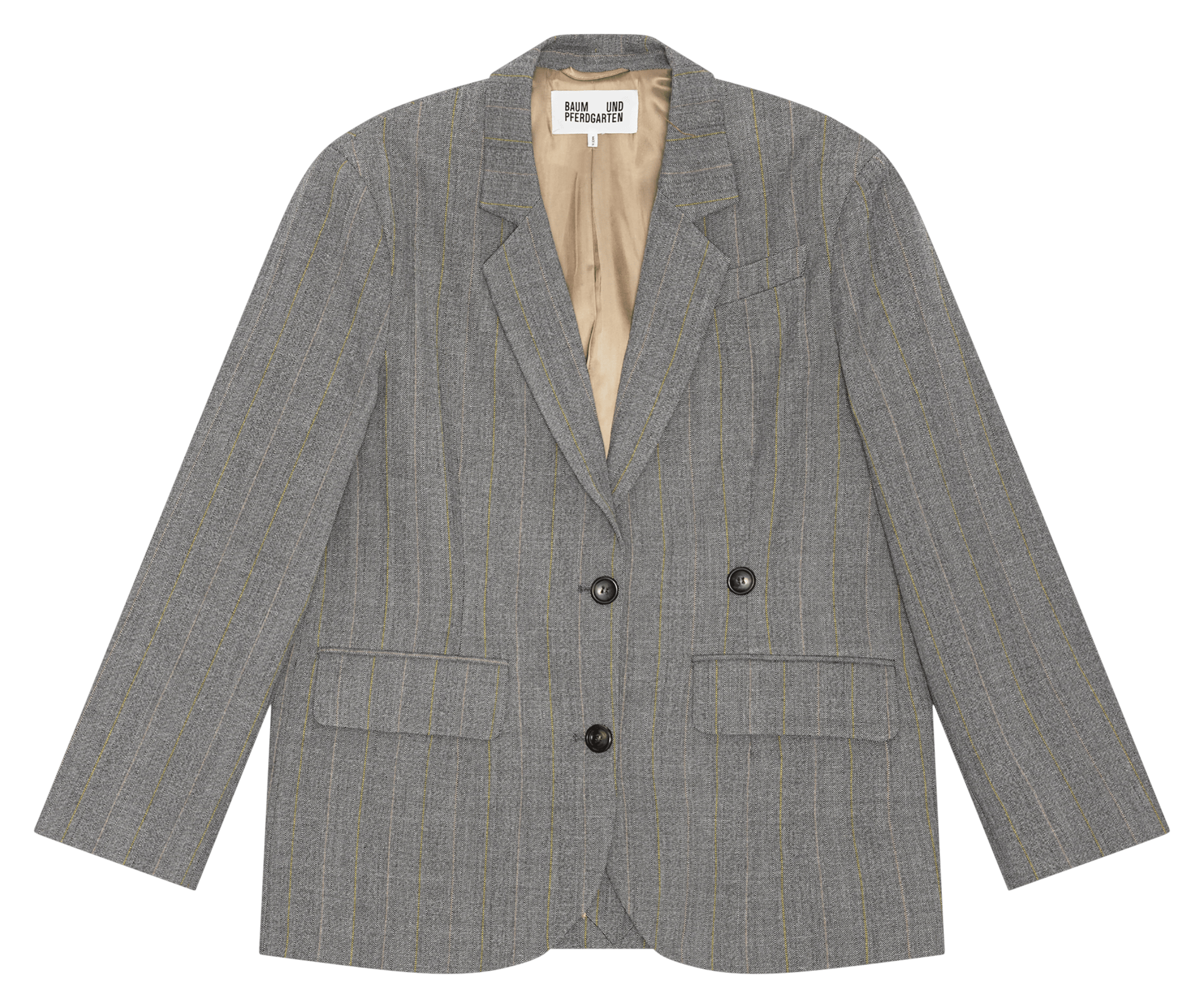 Striped straight blazer BAUM UND PFERDGARTEN Grey