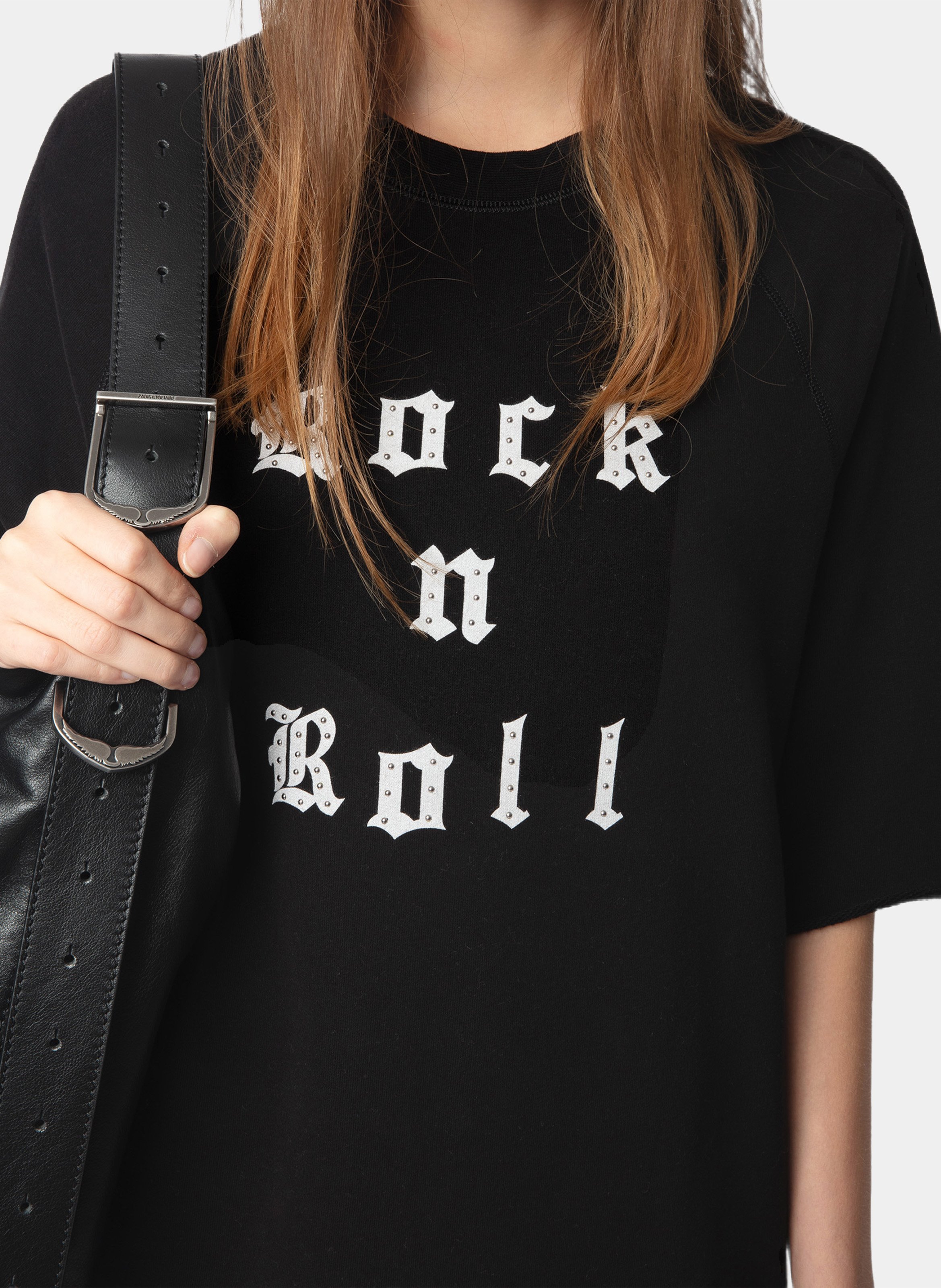 Kurzes T-Shirt-Kleid mit Aufschrift ZADIG&VOLTAIRE Schwarz