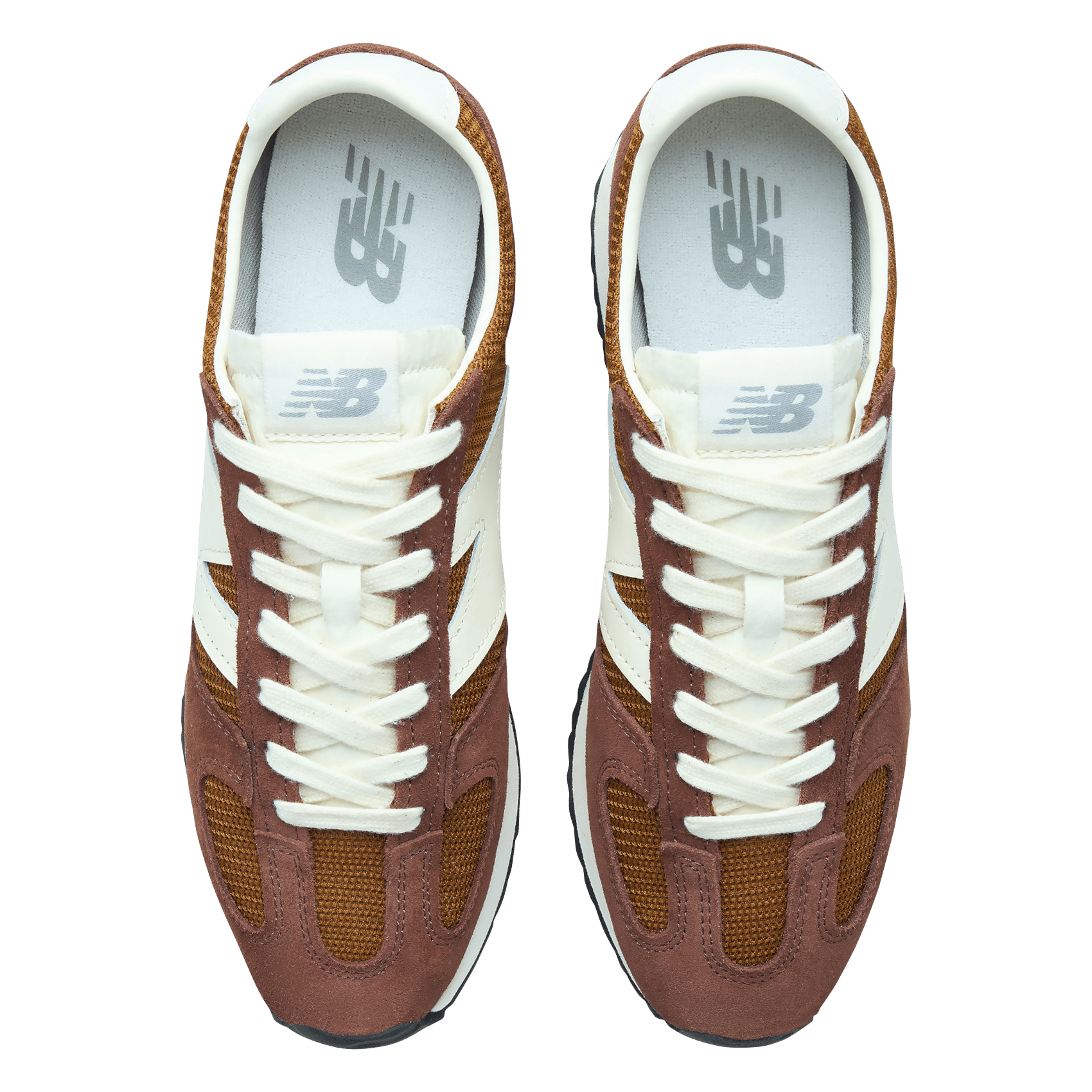 Niedrige Sneaker aus gemischtem Leder NEW BALANCE Braun