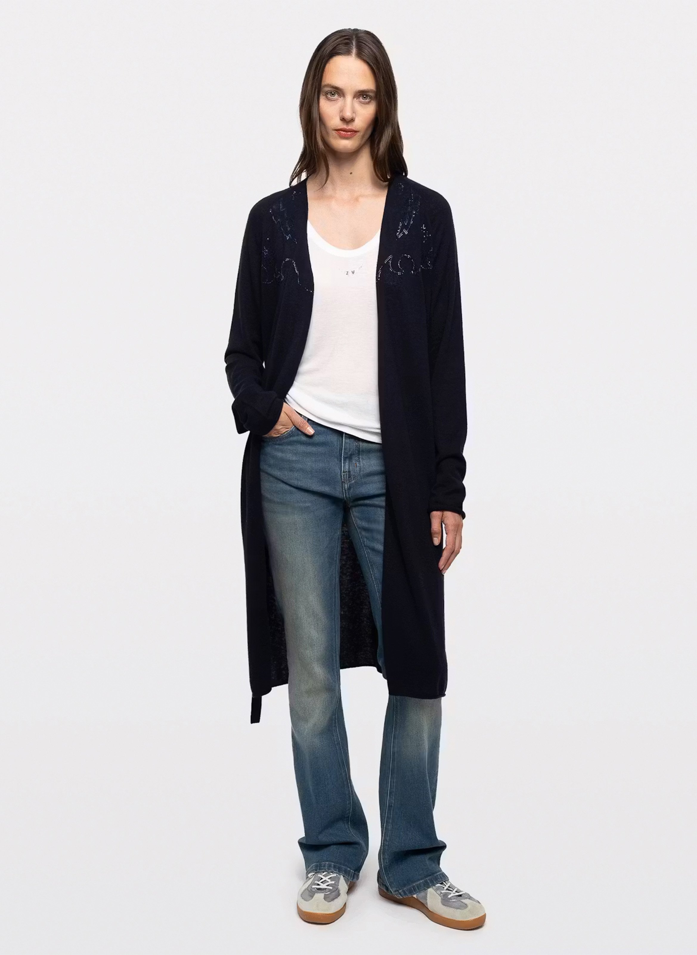 Lang vest van kasjmier ZADIG&VOLTAIRE Blauw