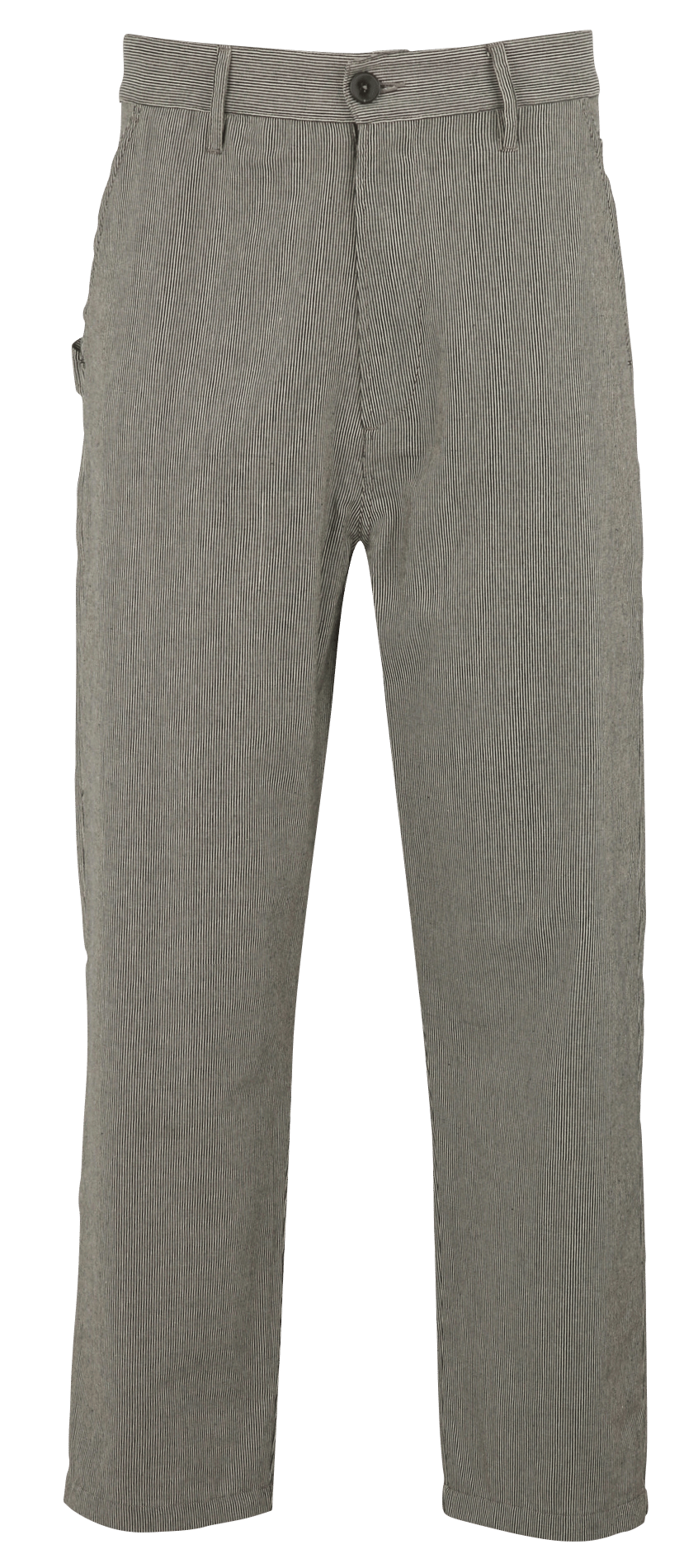 Pantalon droit à rayures en coton IKKS Gris