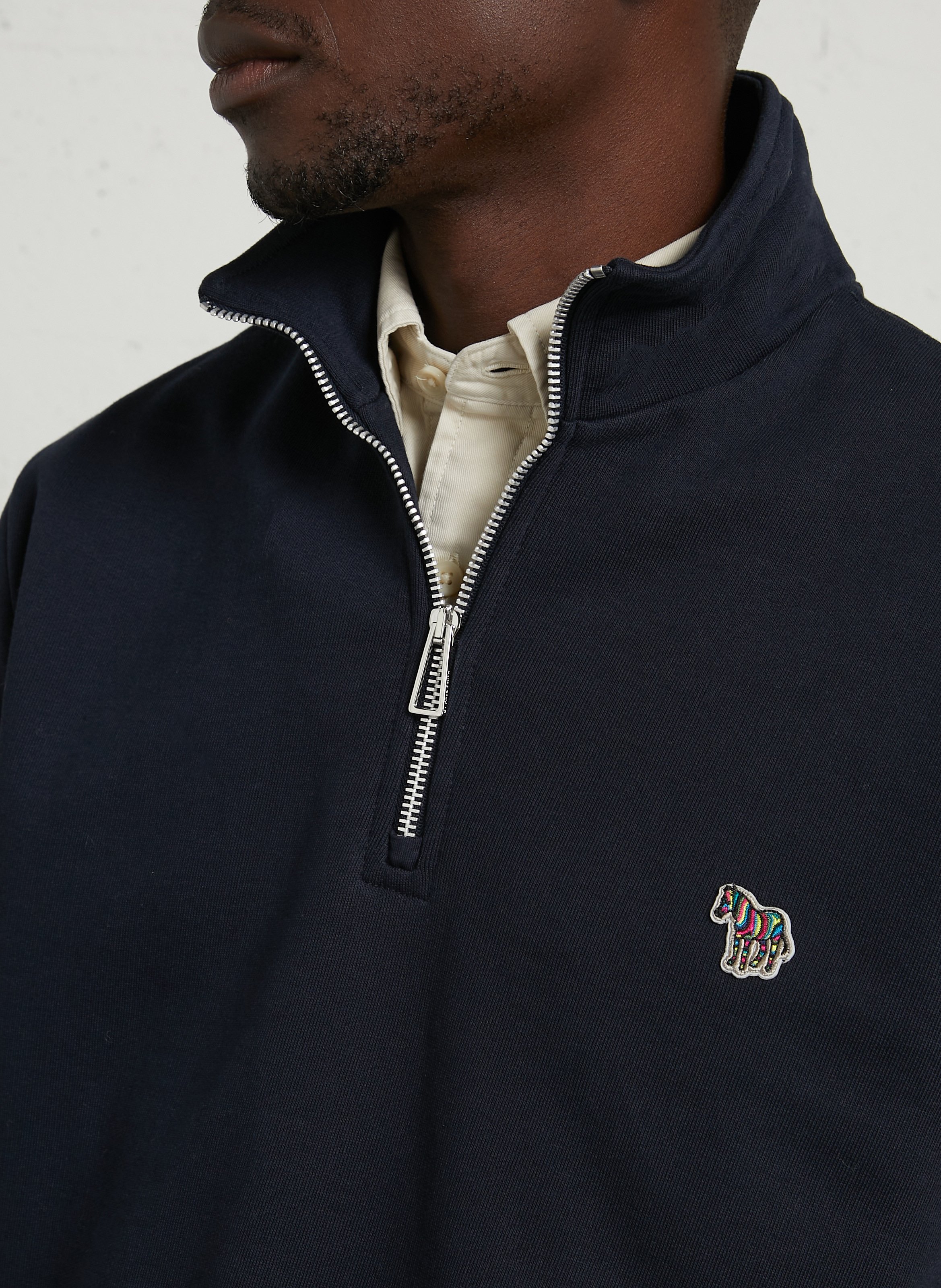 Pull col camionneur en coton  PAUL SMITH Bleu