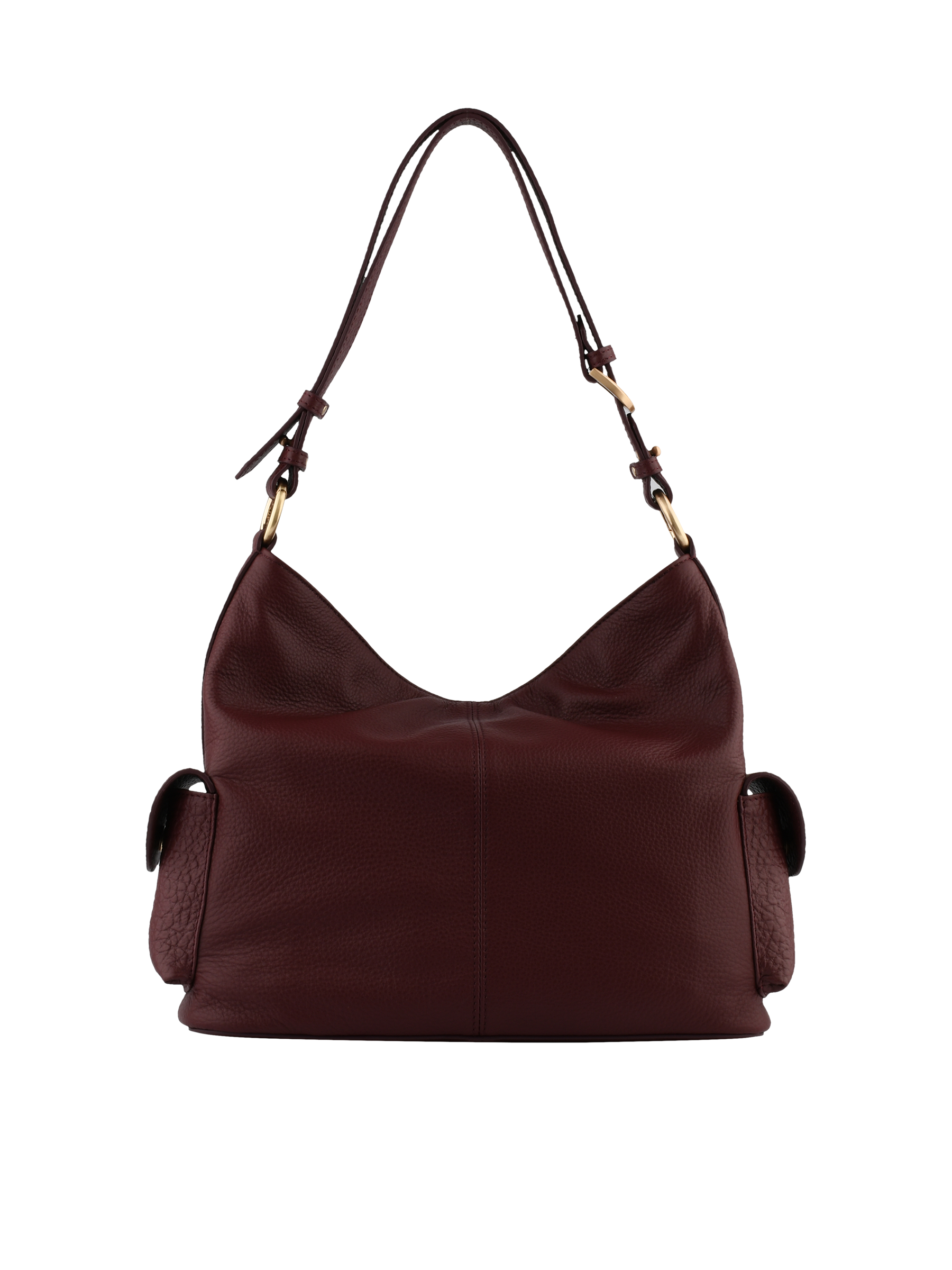 Calfskin leather shoulder bag | Red POURCHET Women