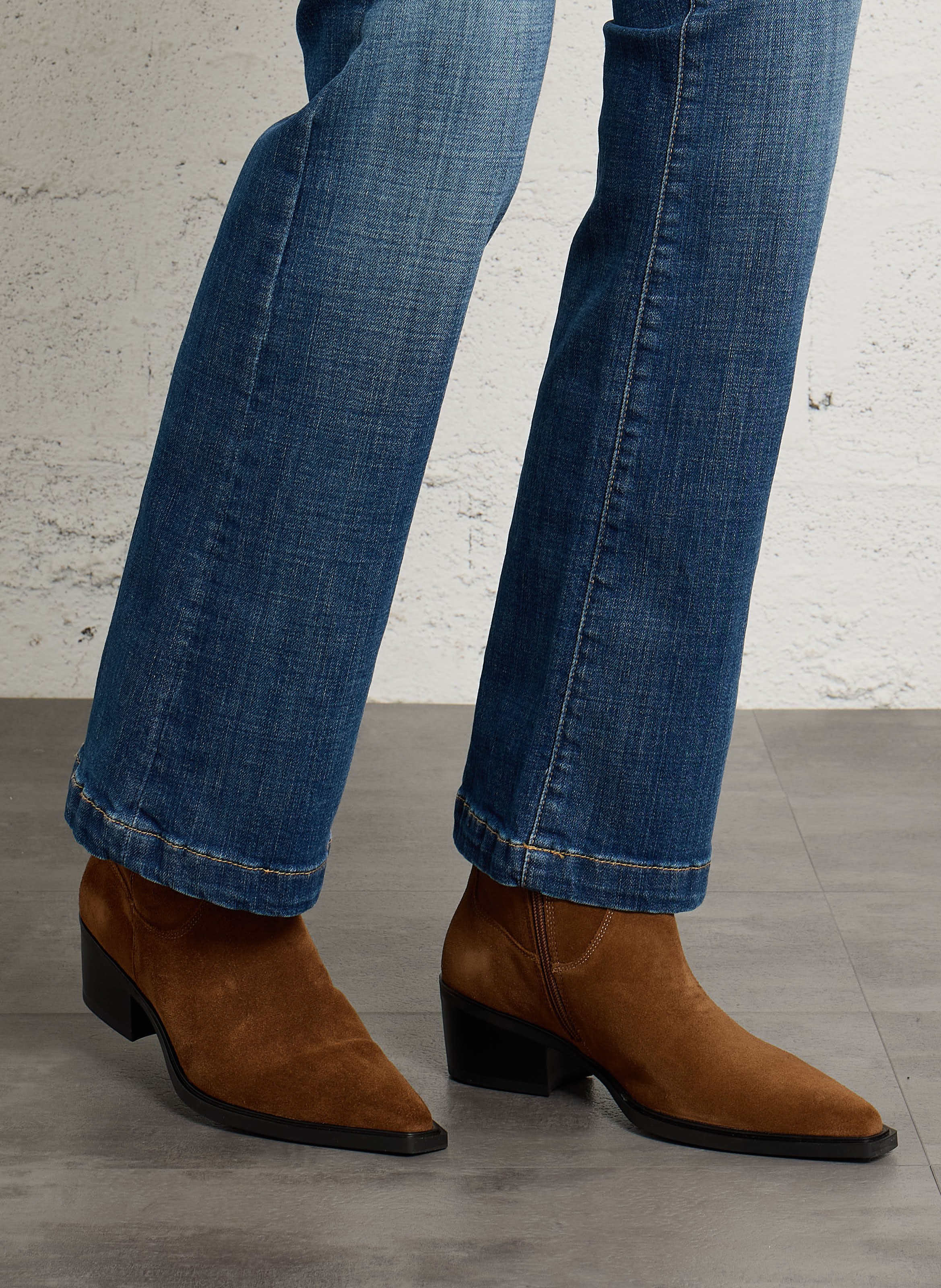 Boots en cuir velours VAGABOND Marron