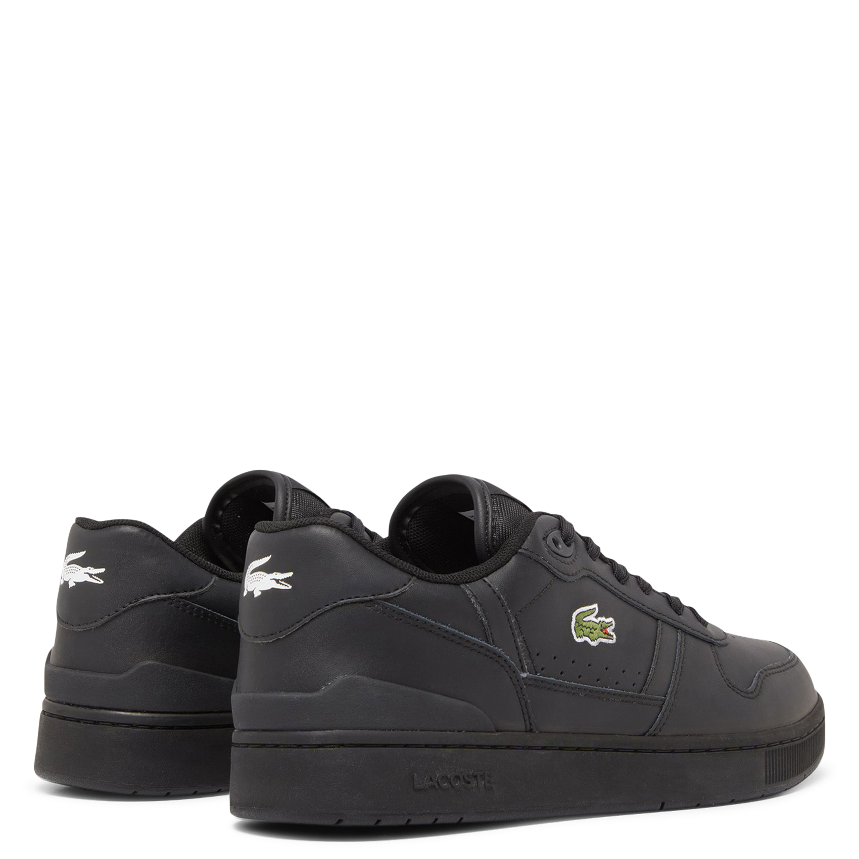 Lage, leren sneakers LACOSTE Zwart