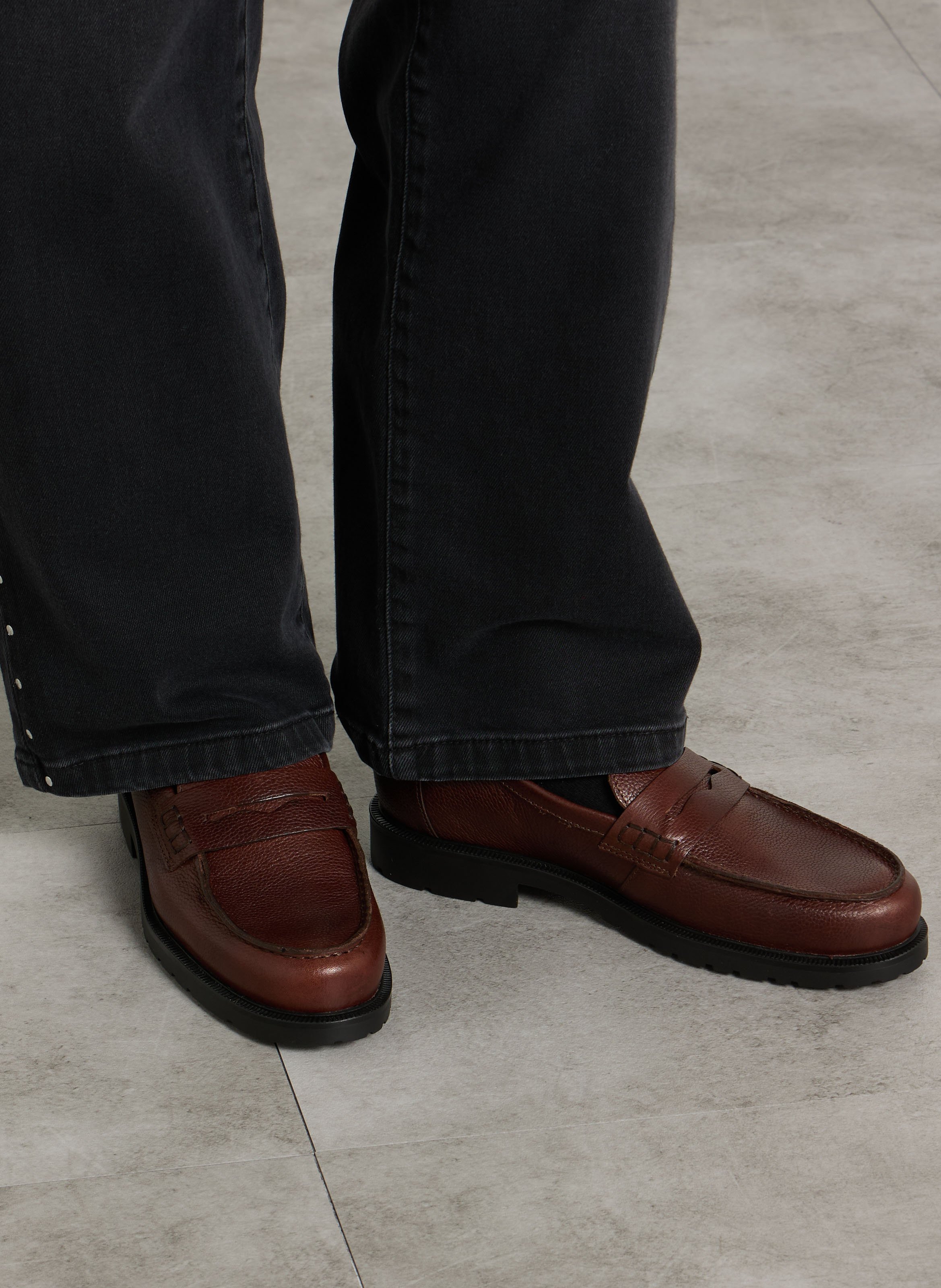 Mocassins en cuir KLEMAN Marron
