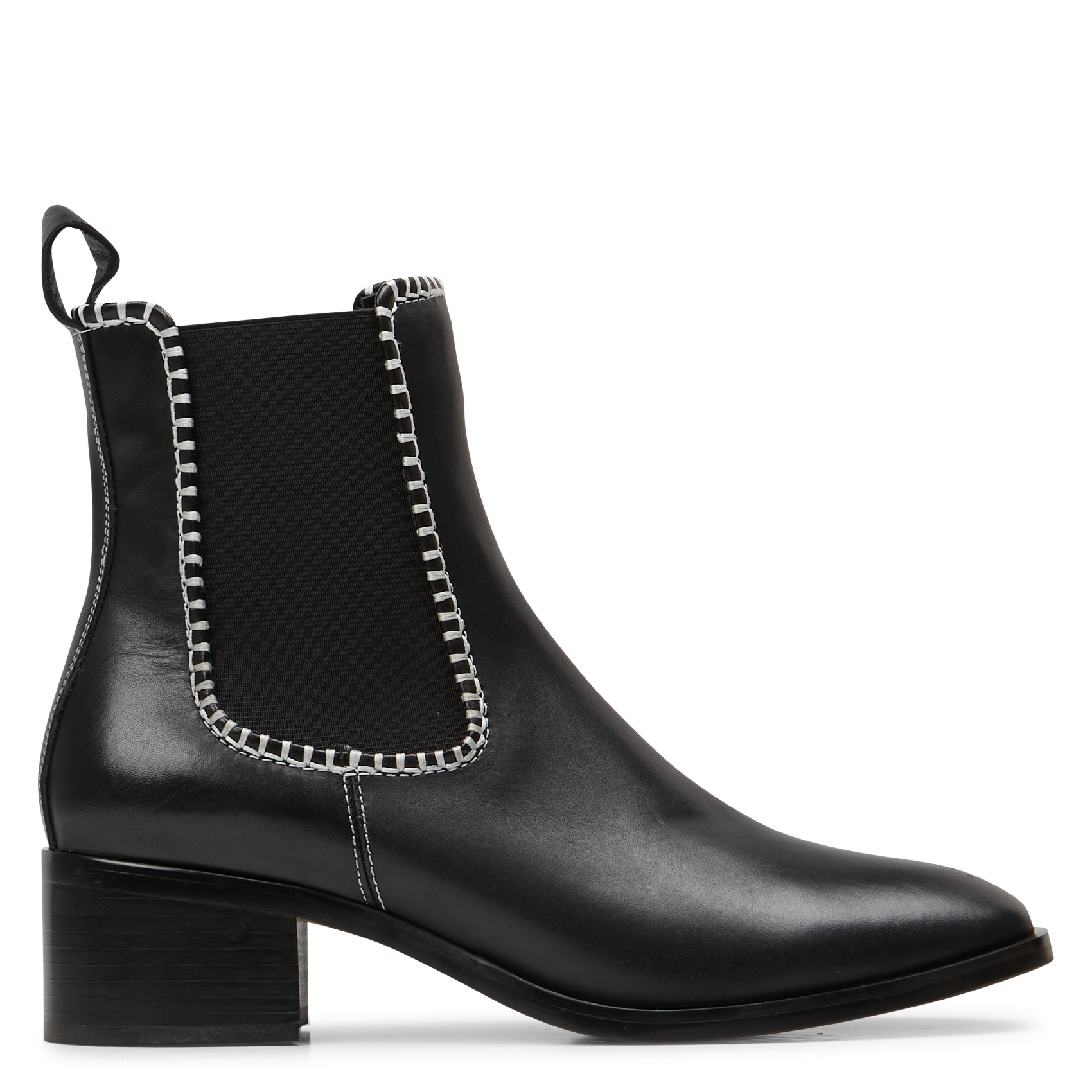 Leather ankle boots MI/MAI Black