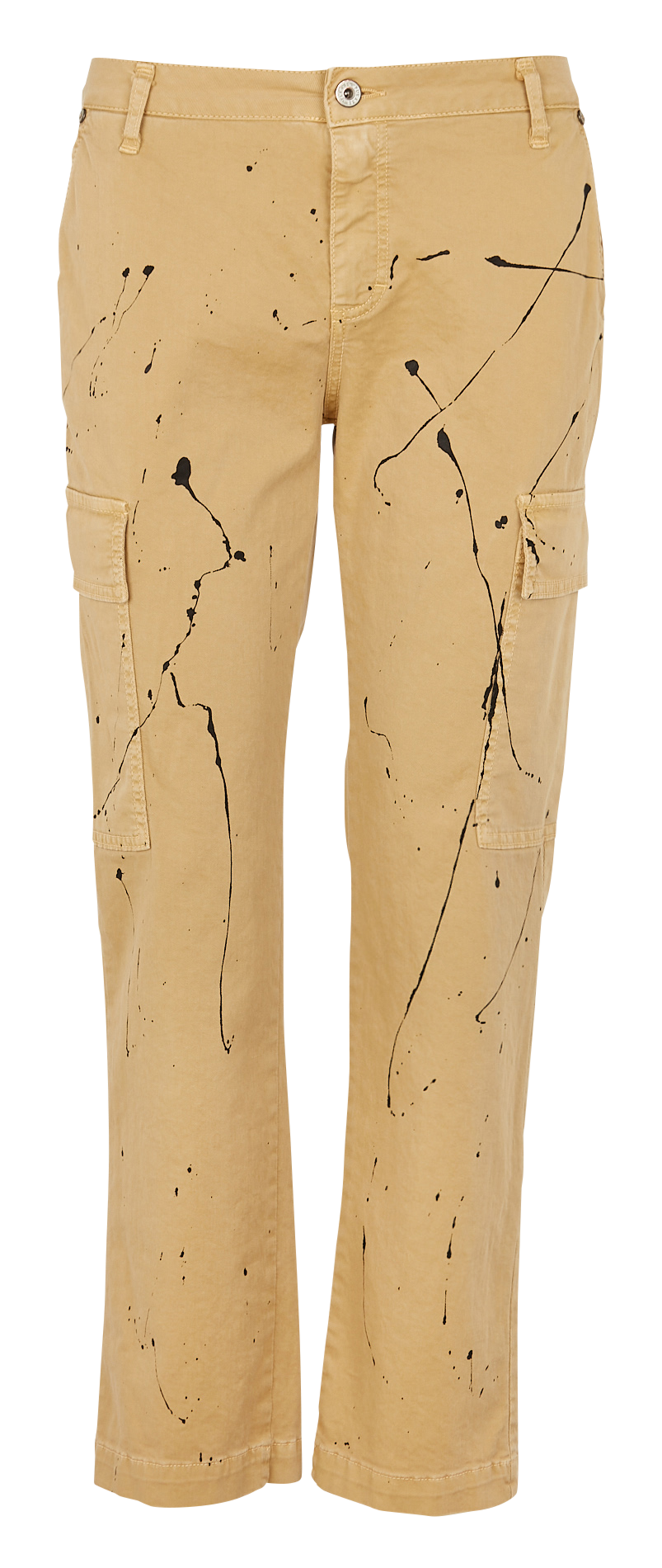Cotton-blend cargo-style pants PLEASE Beige