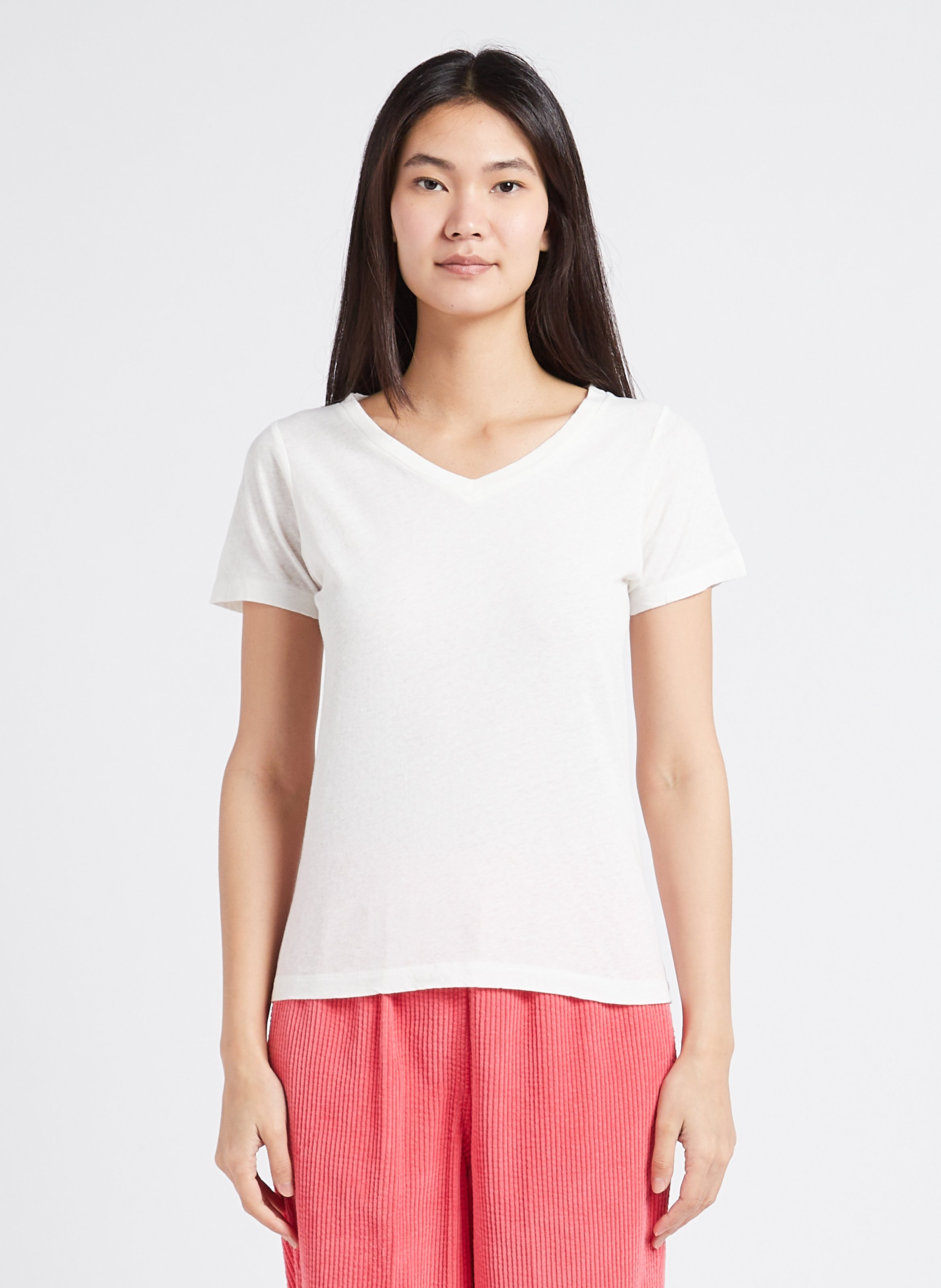 Katoenen T-shirt met boothals AMERICAN VINTAGE