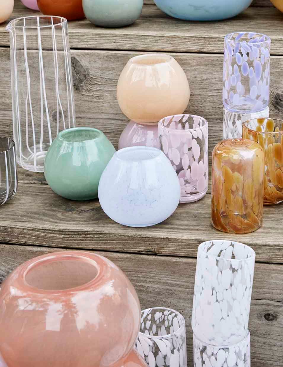 Glass vase OYOY LIVING DESIGN Pink