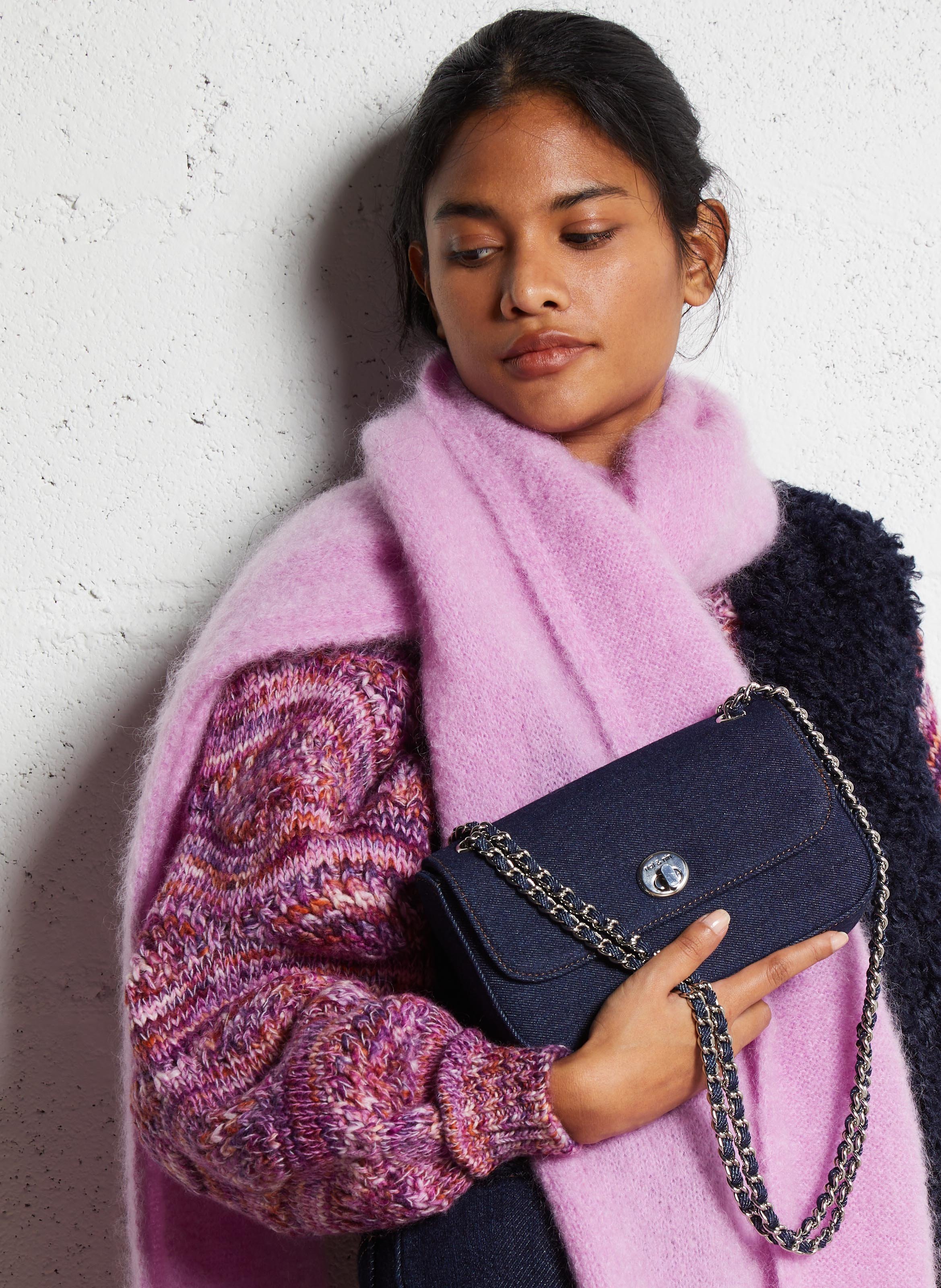 Sac porté épaule en coton NAT & NIN Bleu