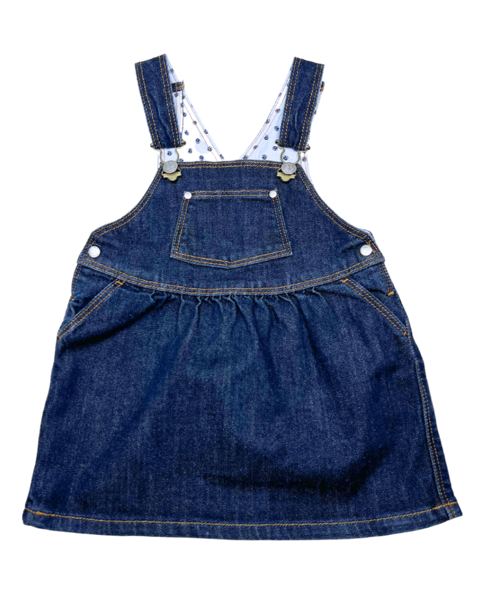 Blue baby dress - 18 months PETIT BATEAU - Seconde Main Blue