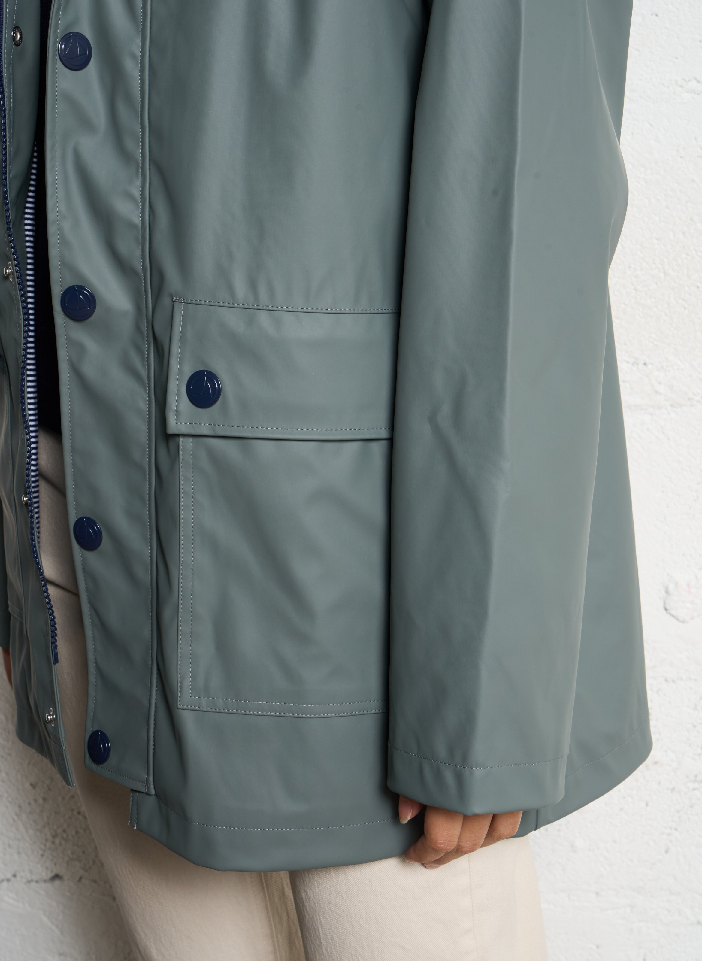 Regenjacke mit Kapuze Grun