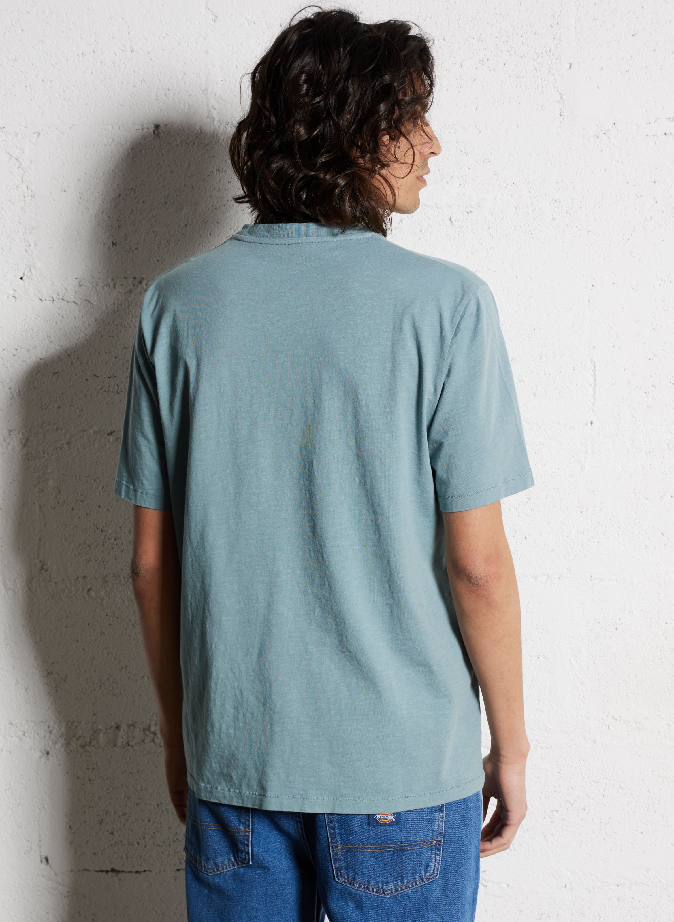 Straight-cut round-neck T-shirt HARTFORD Green