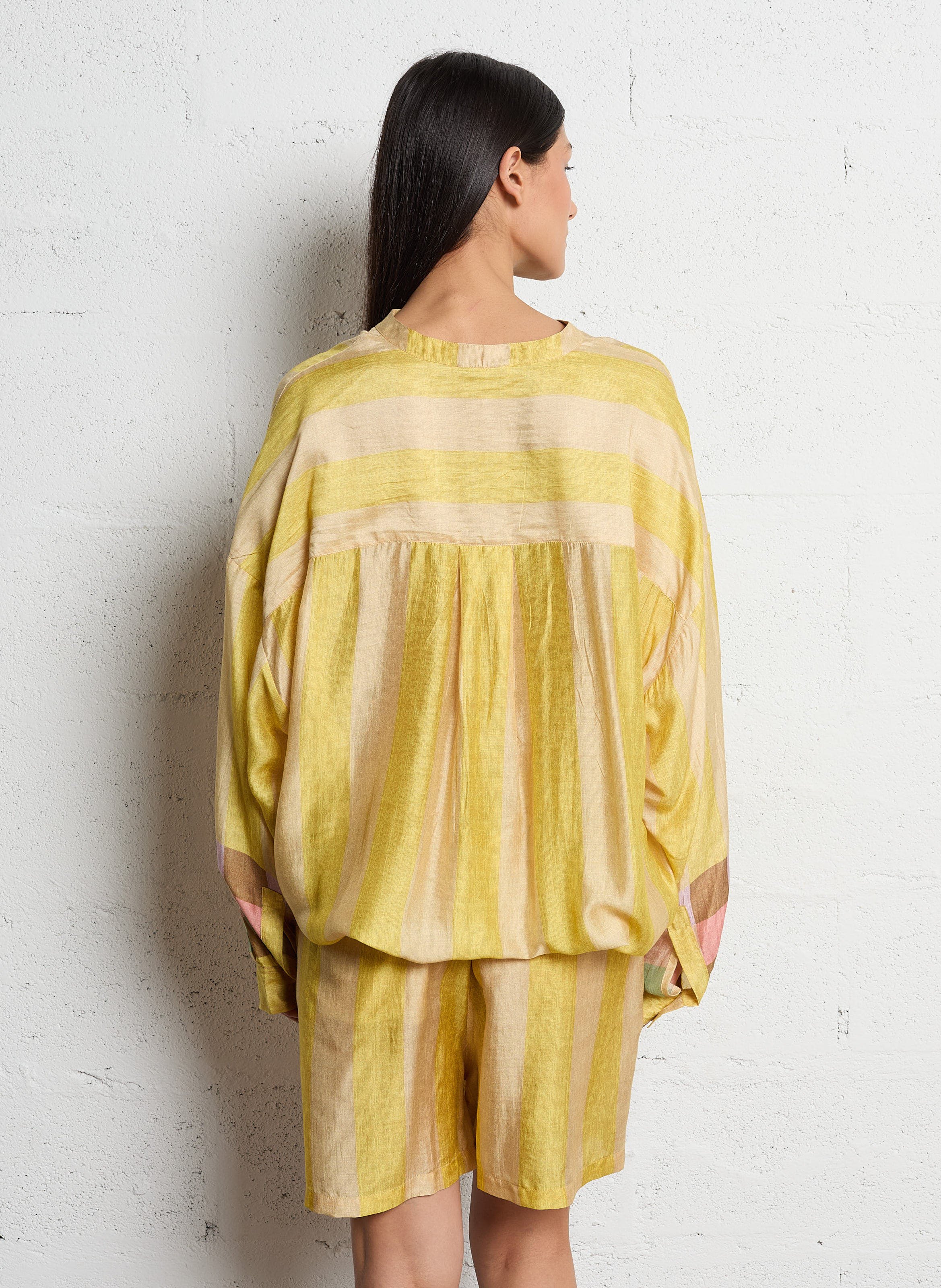 Printed shirt with Mandarin collar MES DEMOISELLES Multicolored