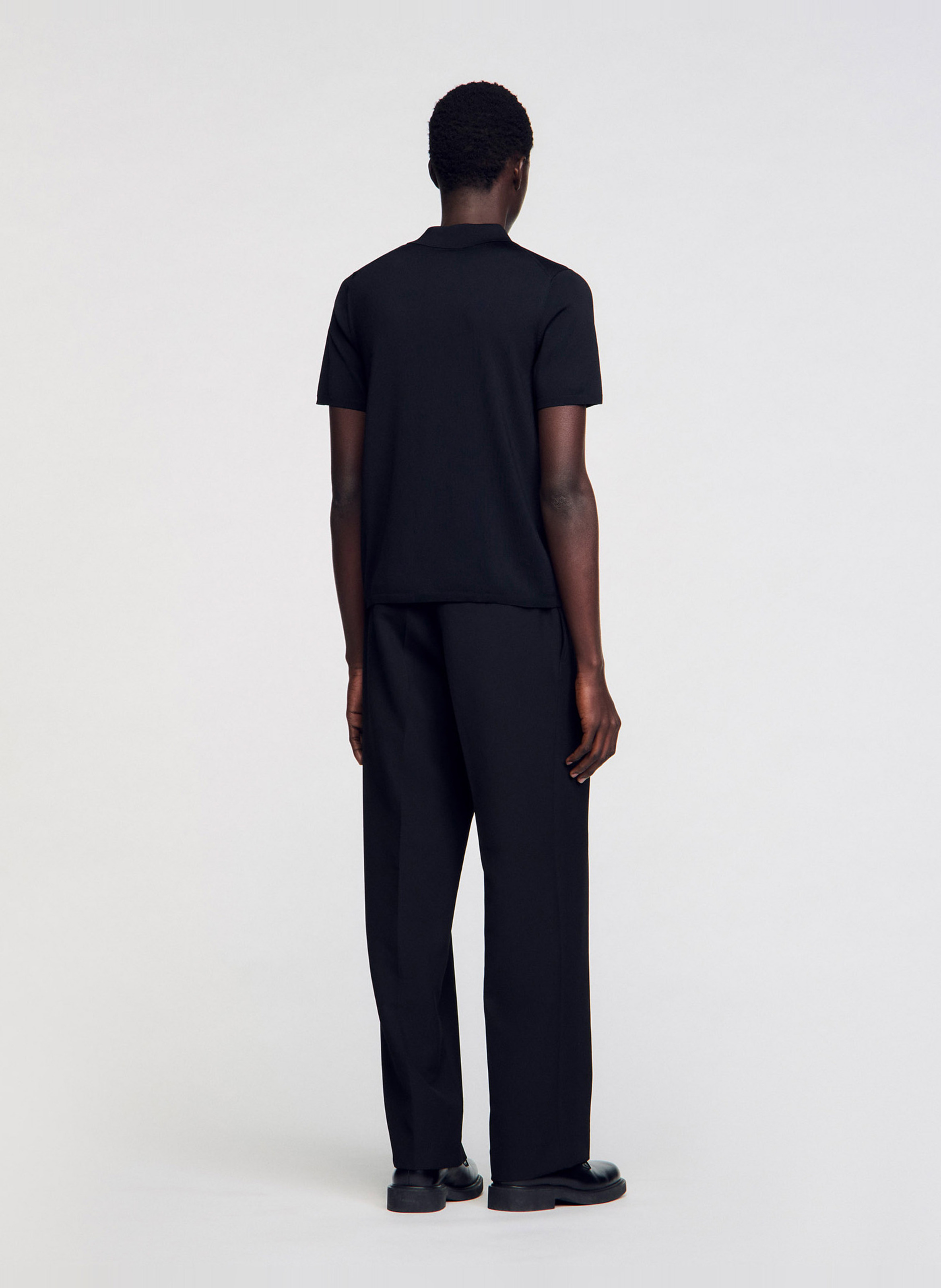 Polo regular fit  SANDRO Noir