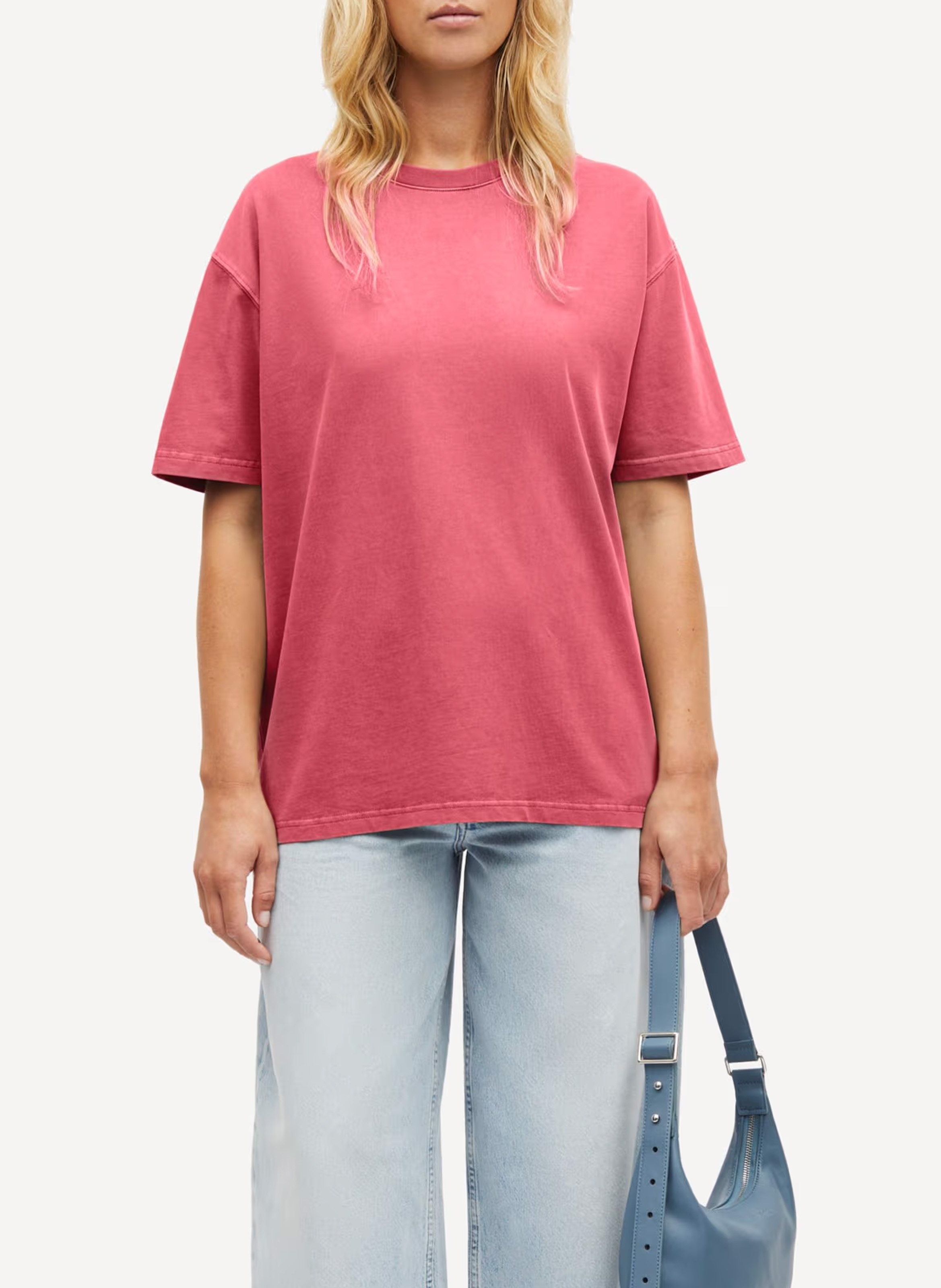 Oversized T-shirt van biokatoen SAMSOE SAMSOE Roze