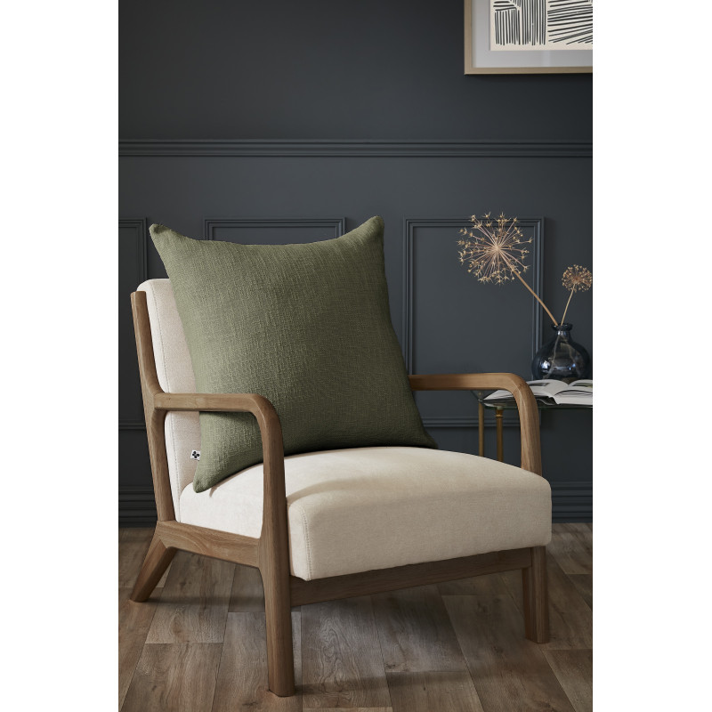 Coussin déco déhoussable 100% coton L'EFFET PAPILLON Multicolore