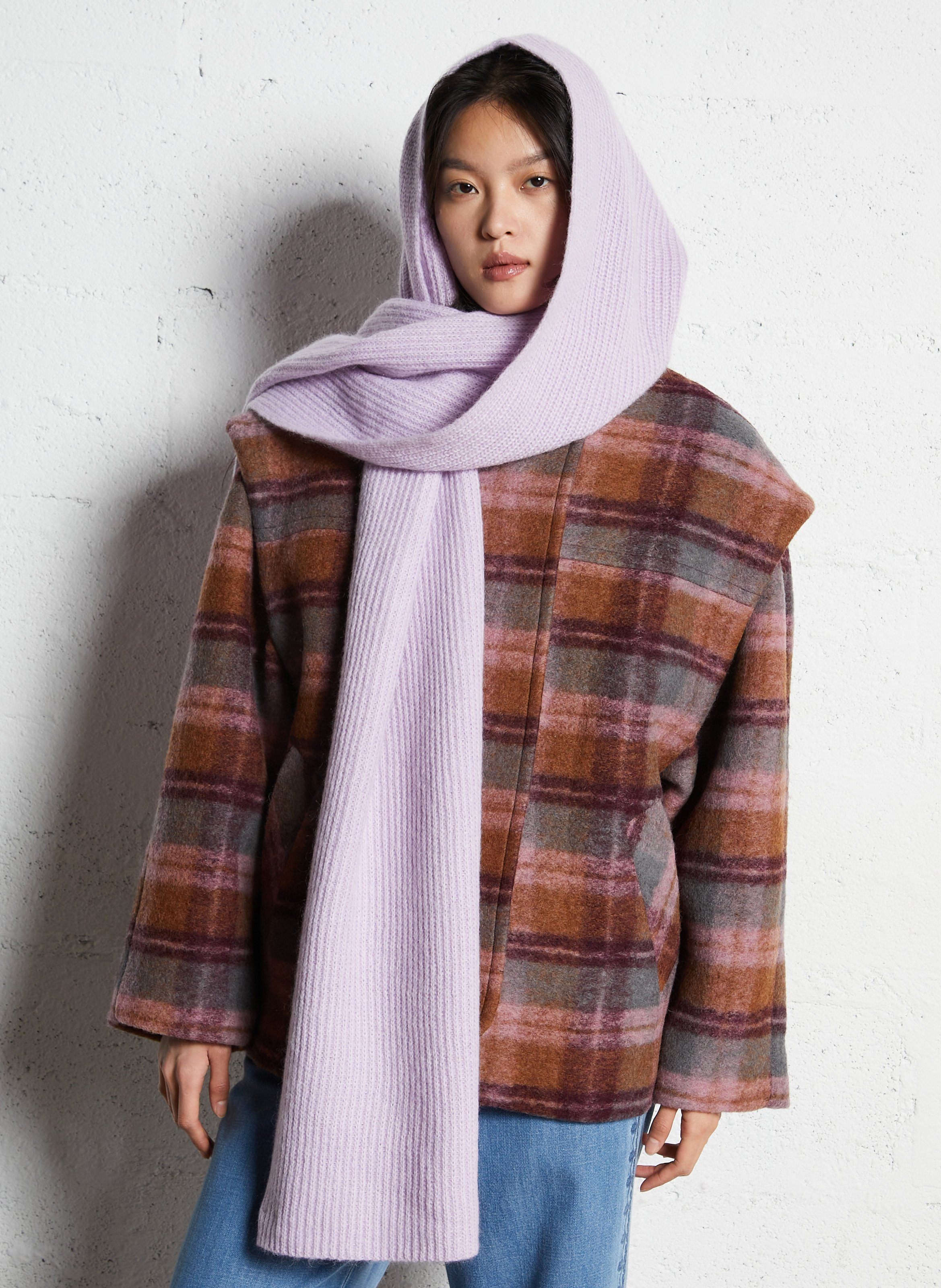 Hooded scarf LOUISE MISHA Purple