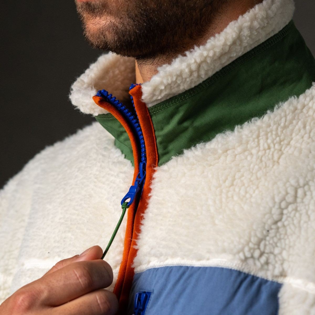 Sherpa zip-up jacket BILLYBELT Beige