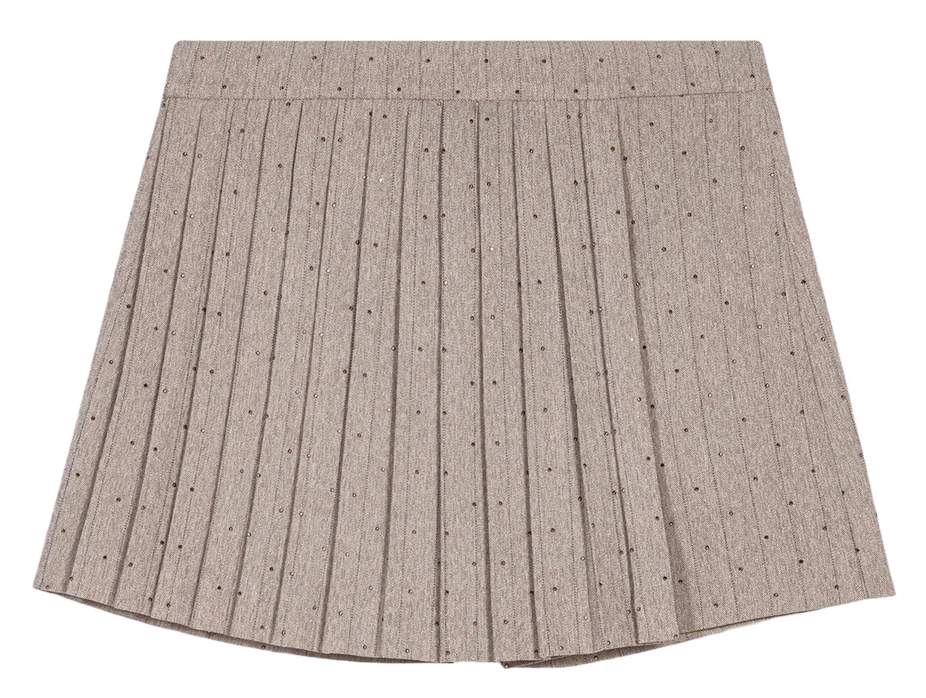 Flared Pleated Mini Skirt MAJE Grey