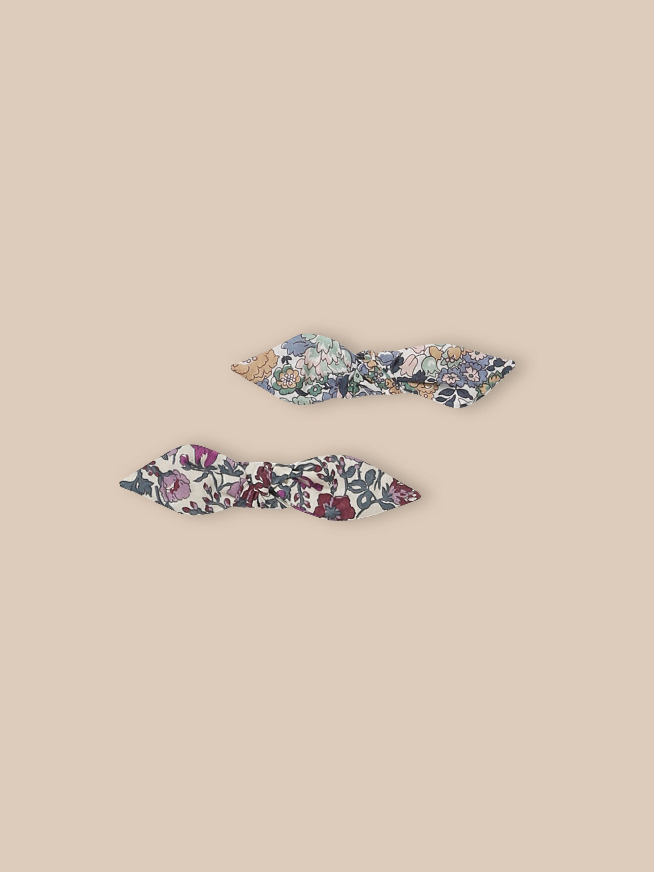 Set of 2 liberty fabric hair clips CYRILLUS Blue