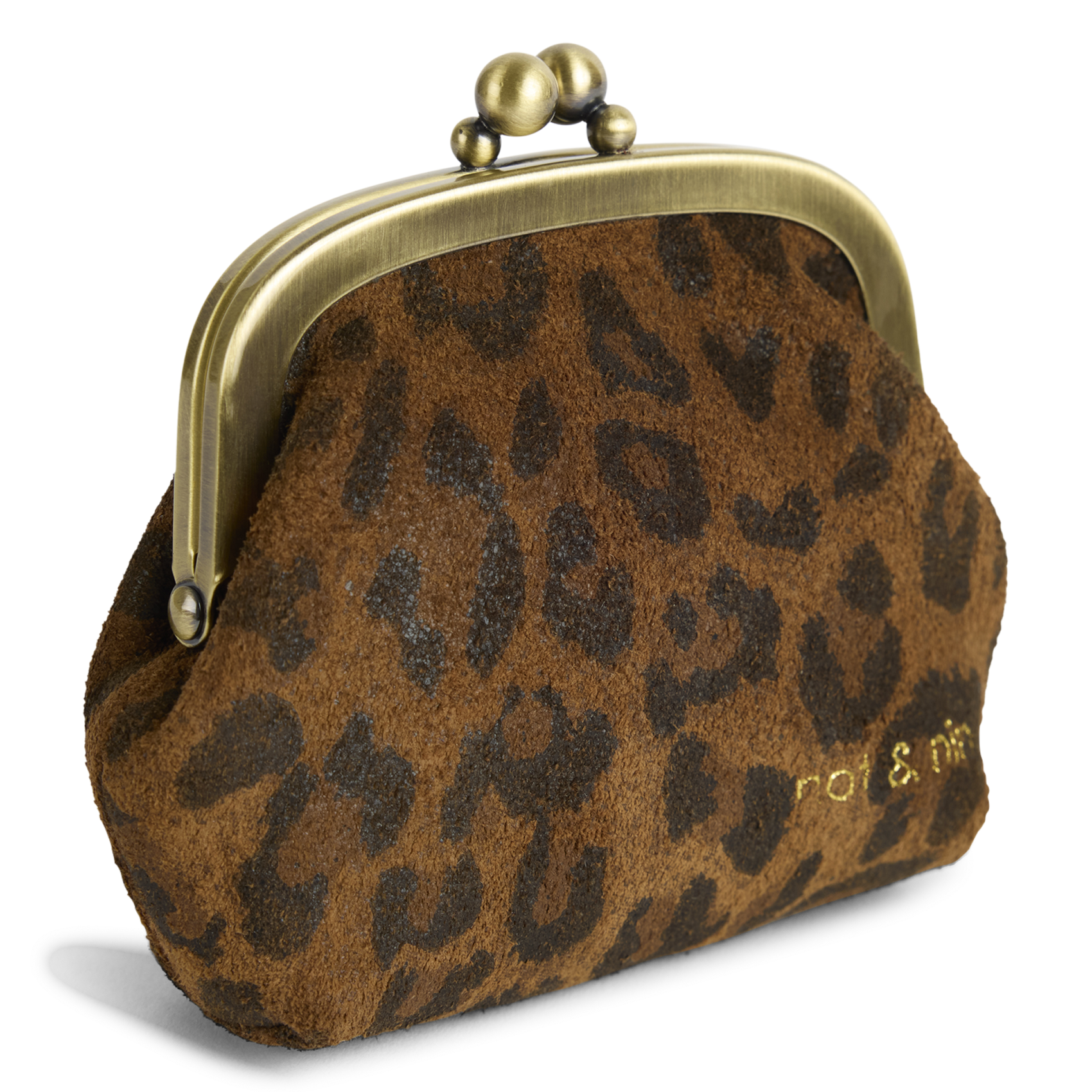 Porte-monnaie en cuir NAT & NIN Marron