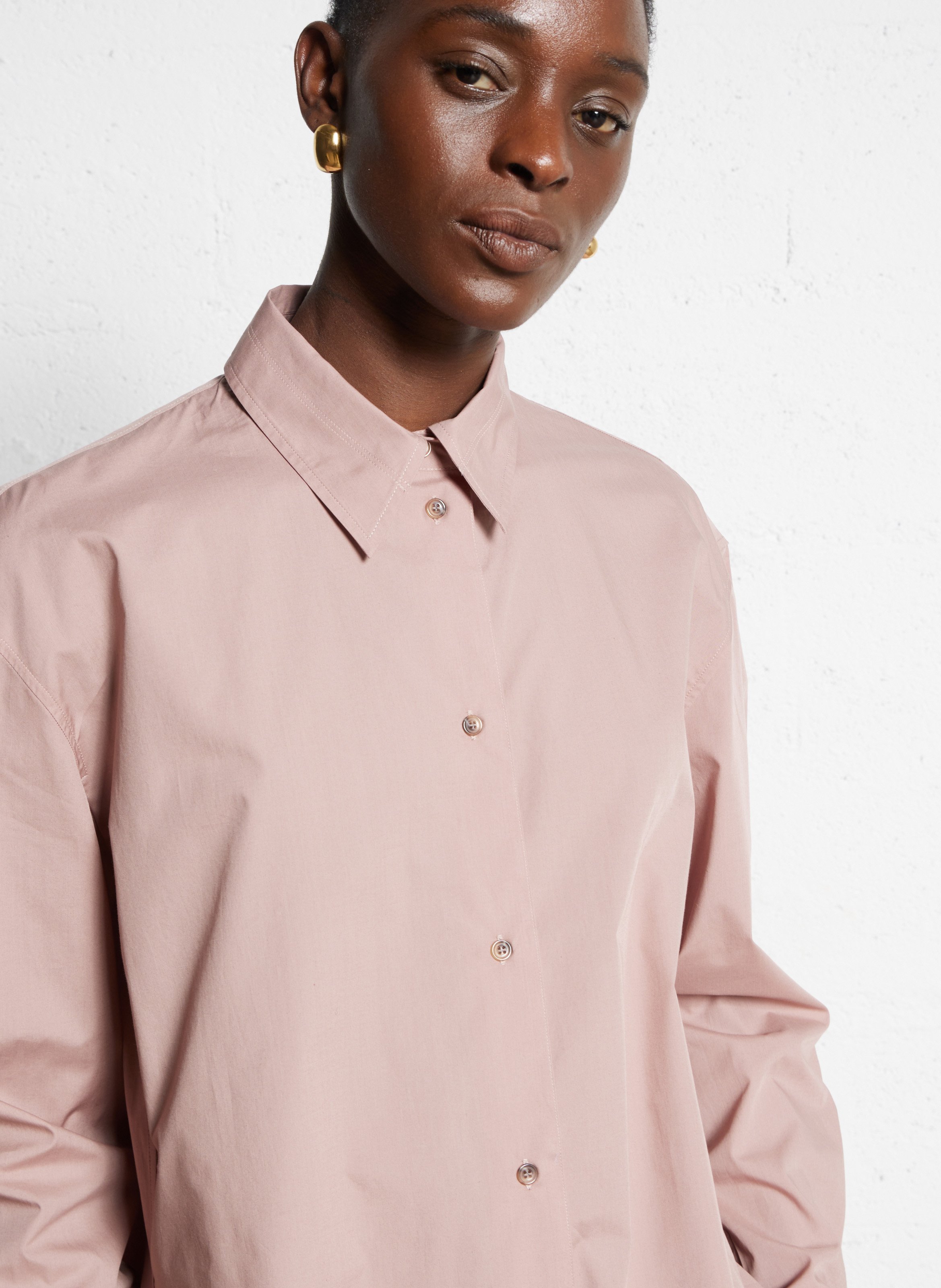 Oversize-Bluse aus Bio-Baumwolle SOEUR Rosa