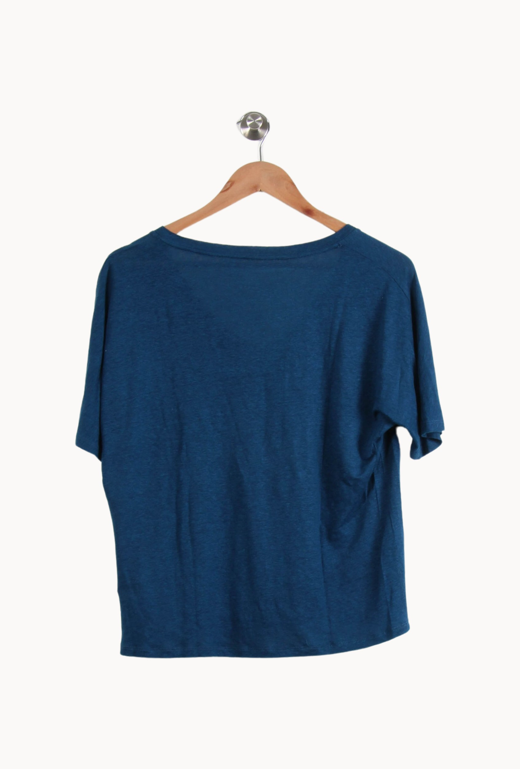 Tommy Badge T-shirt MAJESTIC FILATURES - SECONDE MAIN Blue