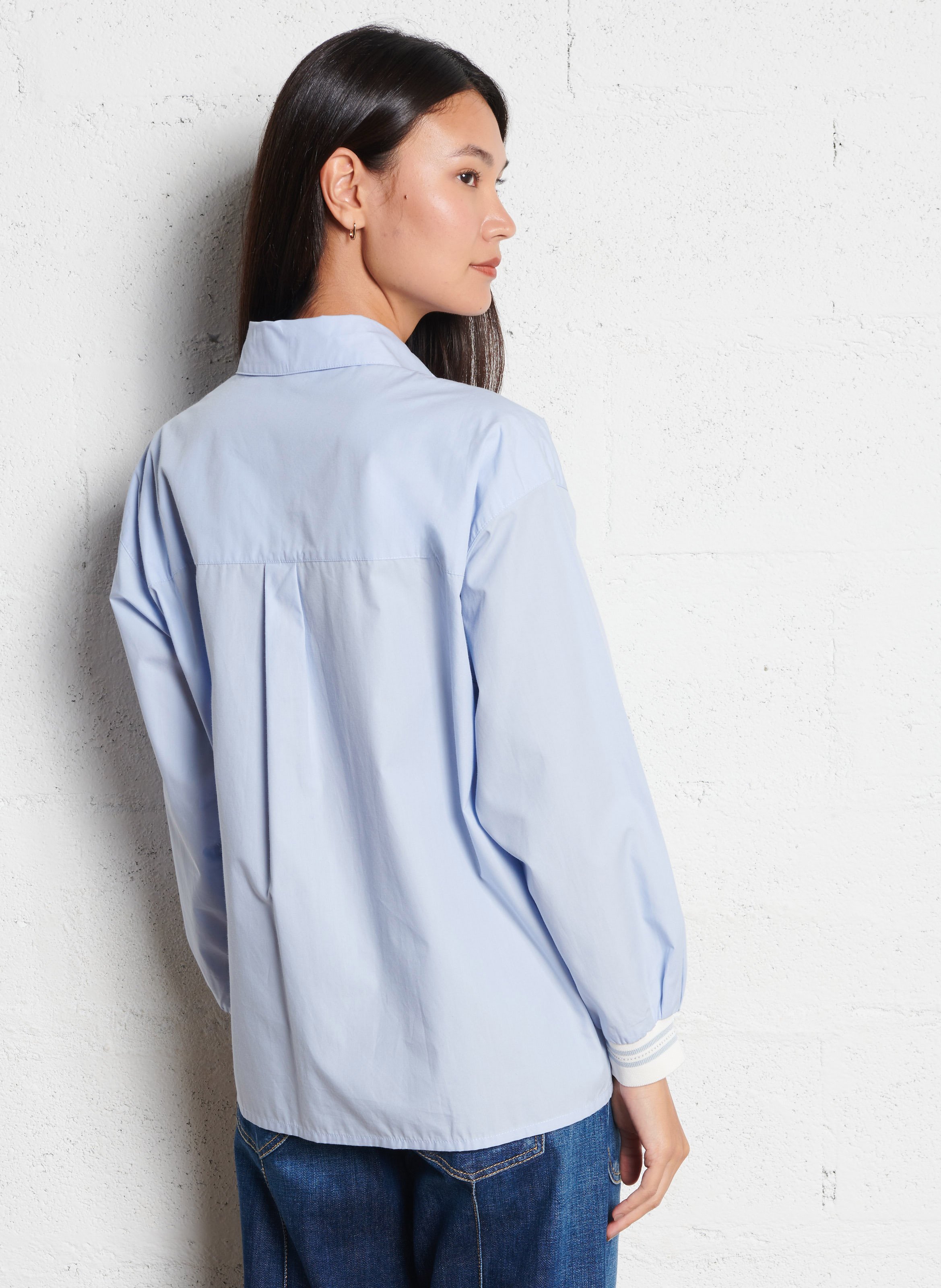 Capri plain oversized shirt I CODE Blue