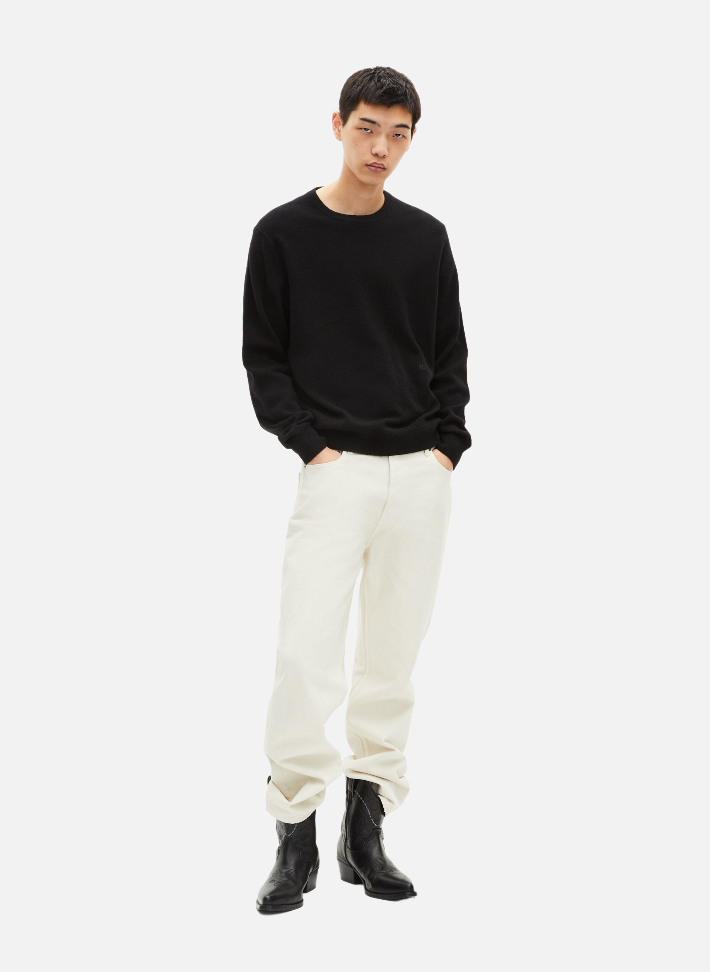 Belted cashmere sweater THE KOOPLES Black