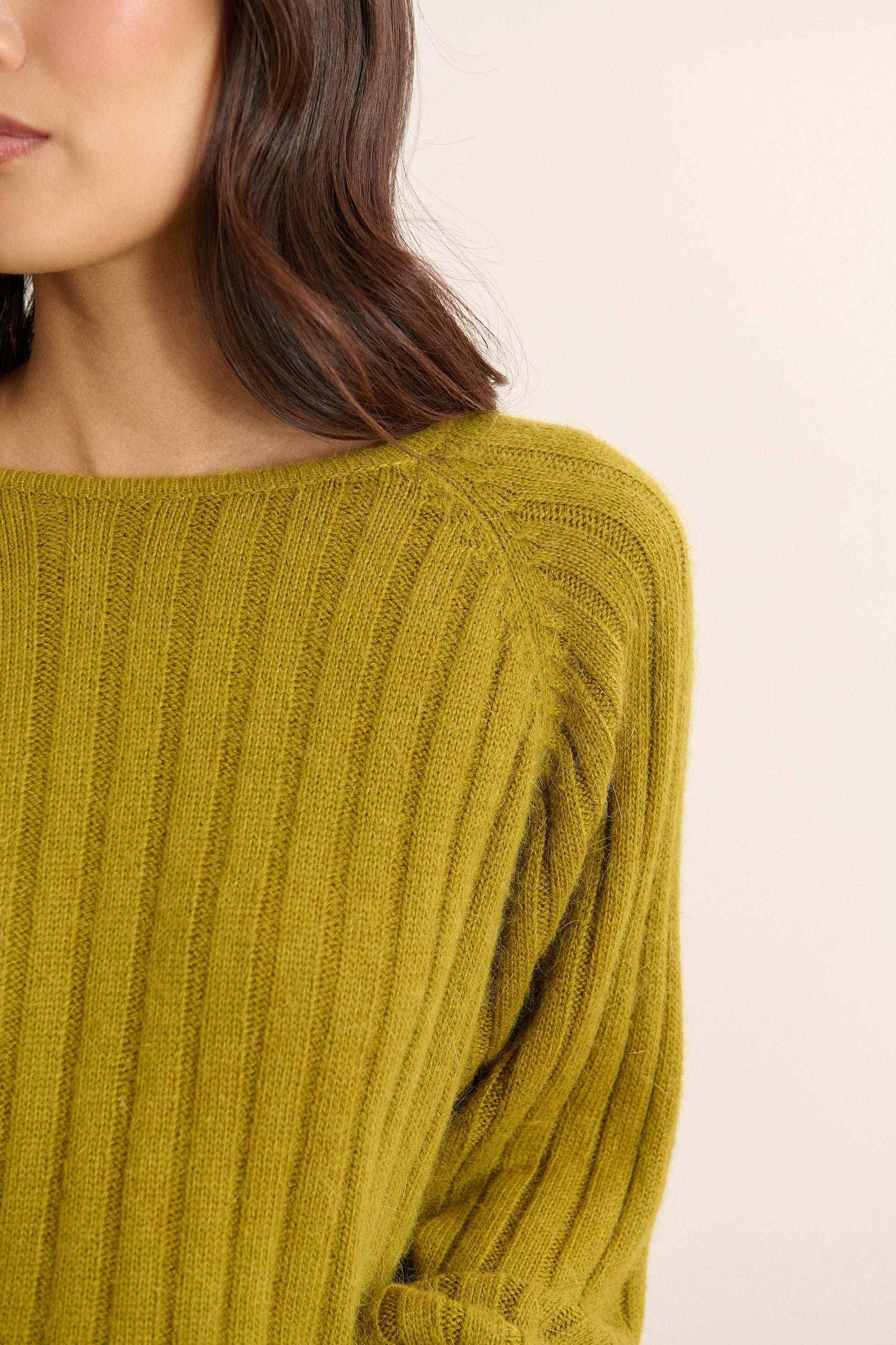 Knitted ribbed sweater GARANCE PARIS Green