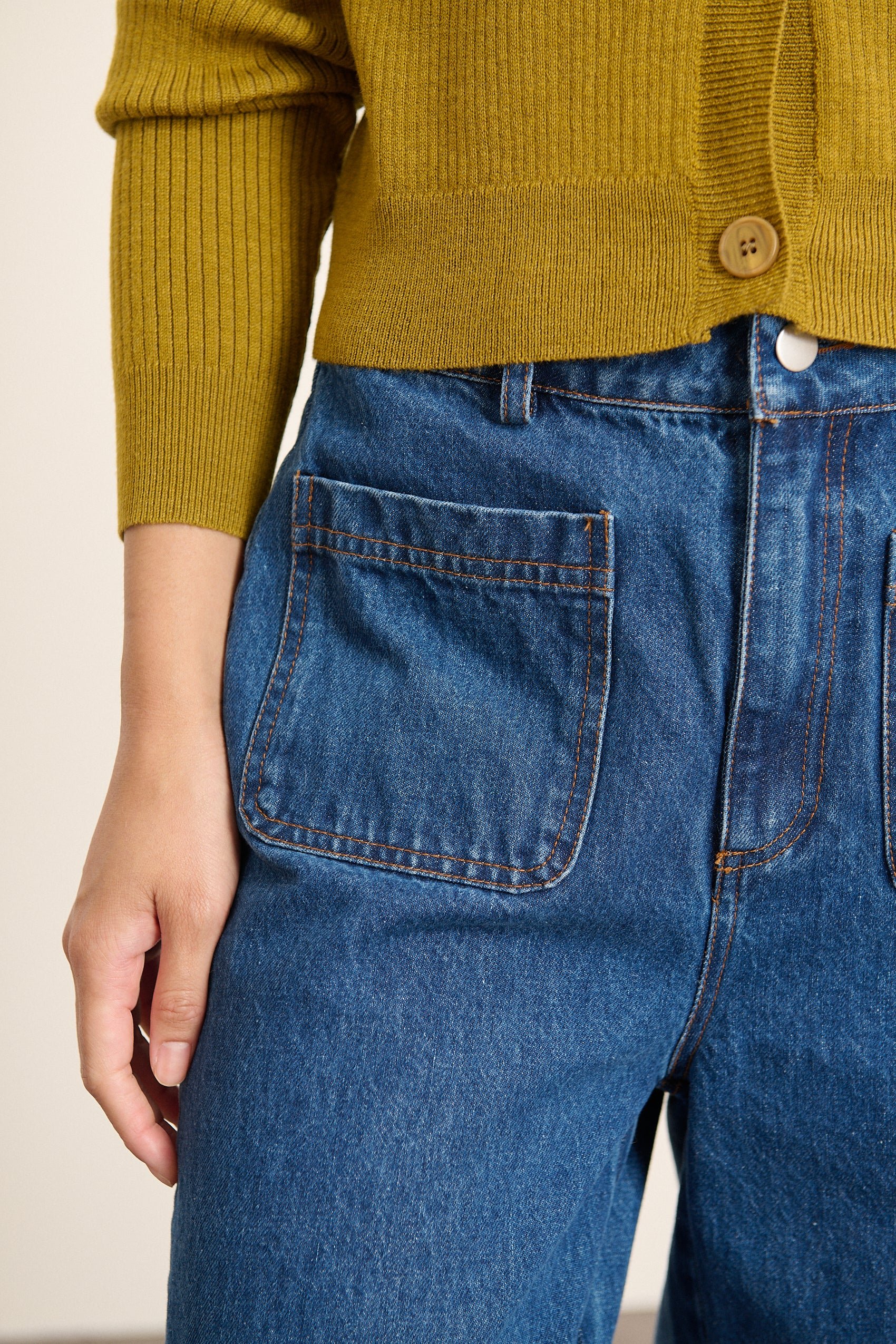 Eco-responsible high-rise wide-leg jeans GARANCE PARIS Blue