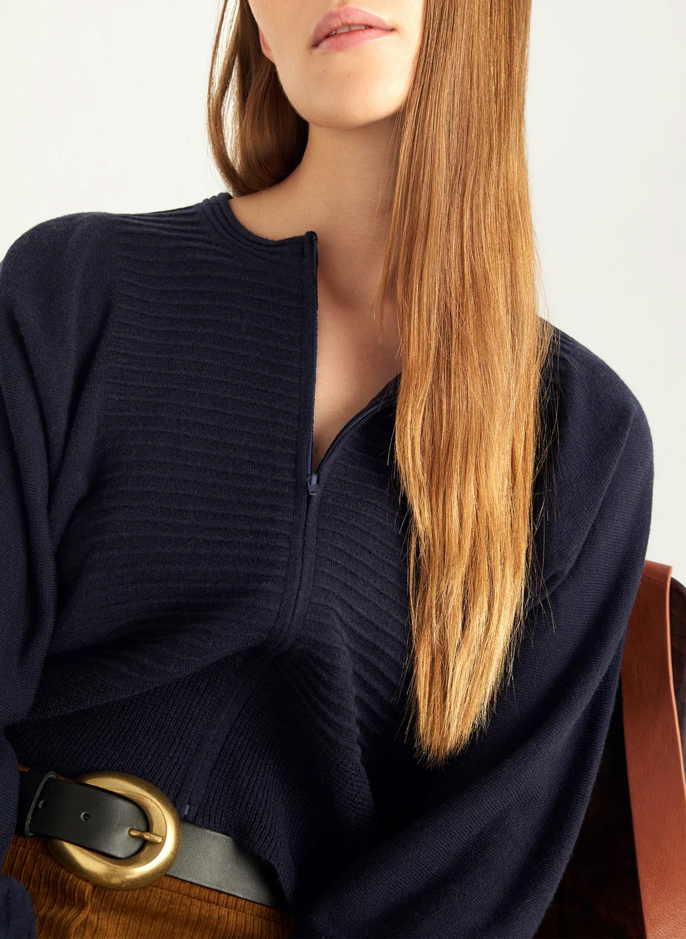 Cardigan oversize en laine COTELAC Bleu