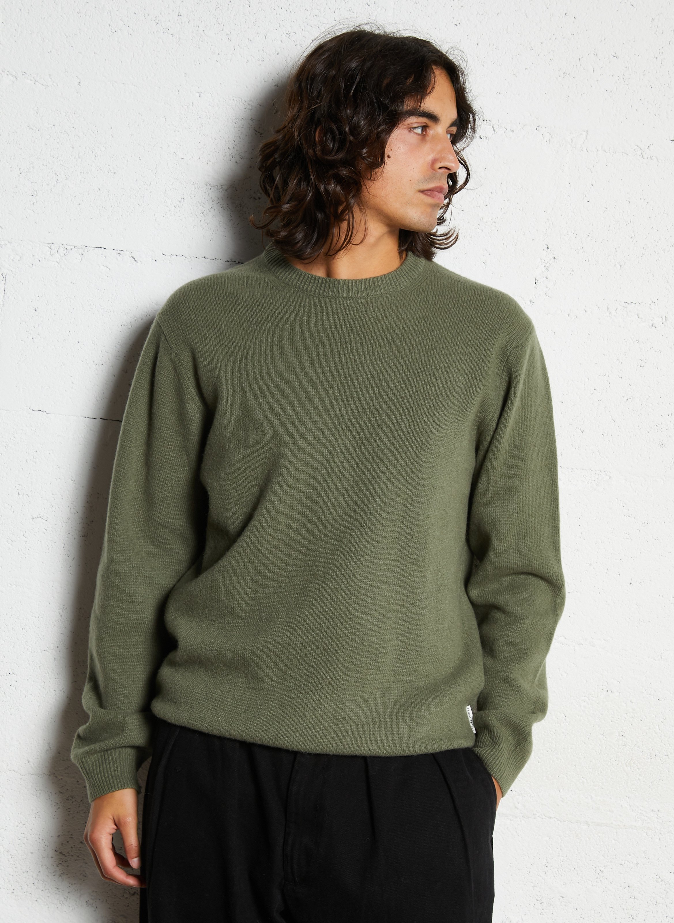 Alpaca wool sweater CASUAL FRIDAY Khaki