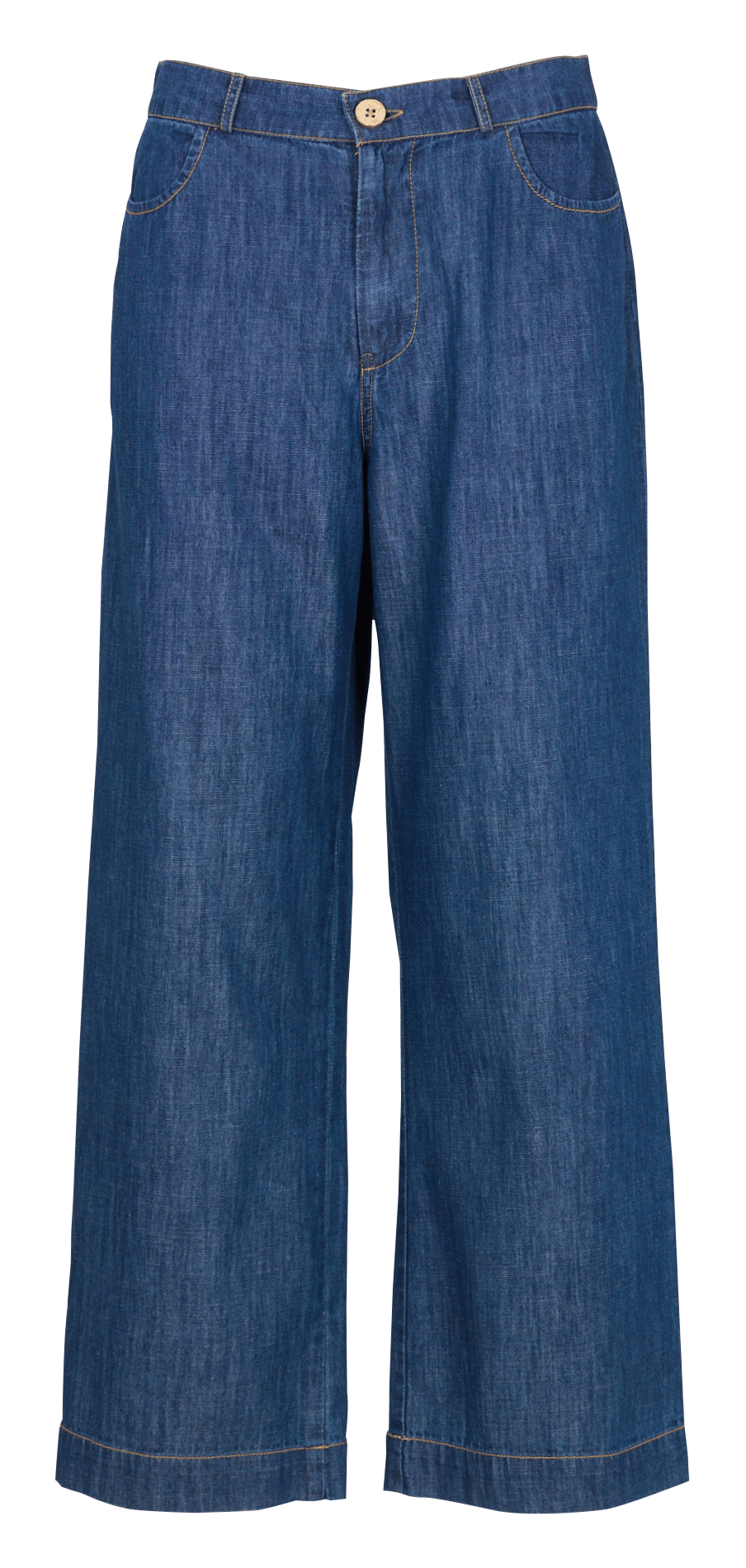 Pantalon large en coton NICE THINGS Bleu