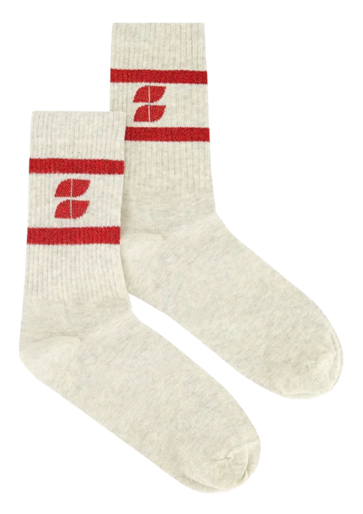 Organic cotton-blend socks BY BAR Red
