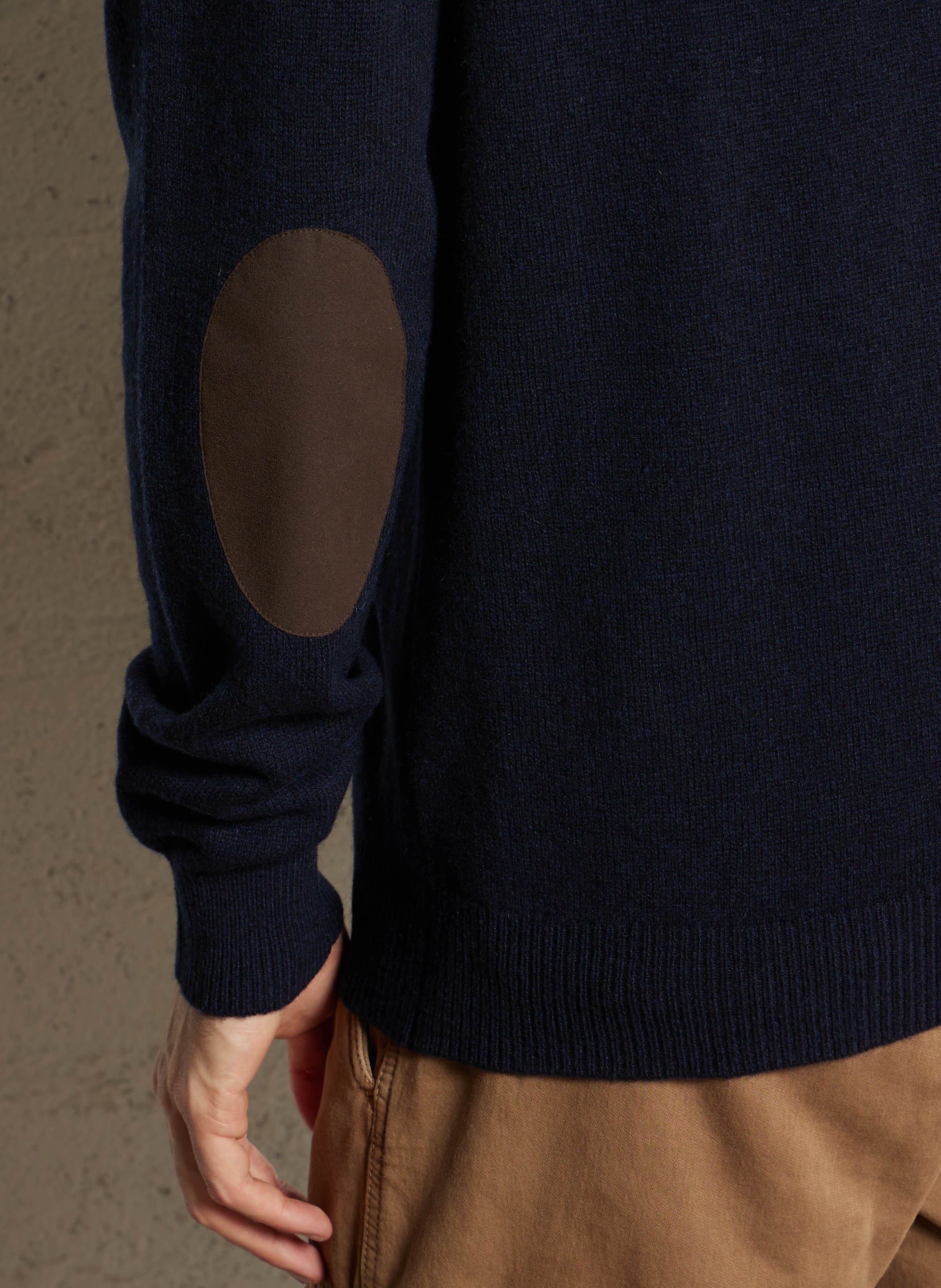 Gilet droit col montant en laine HACKETT Bleu