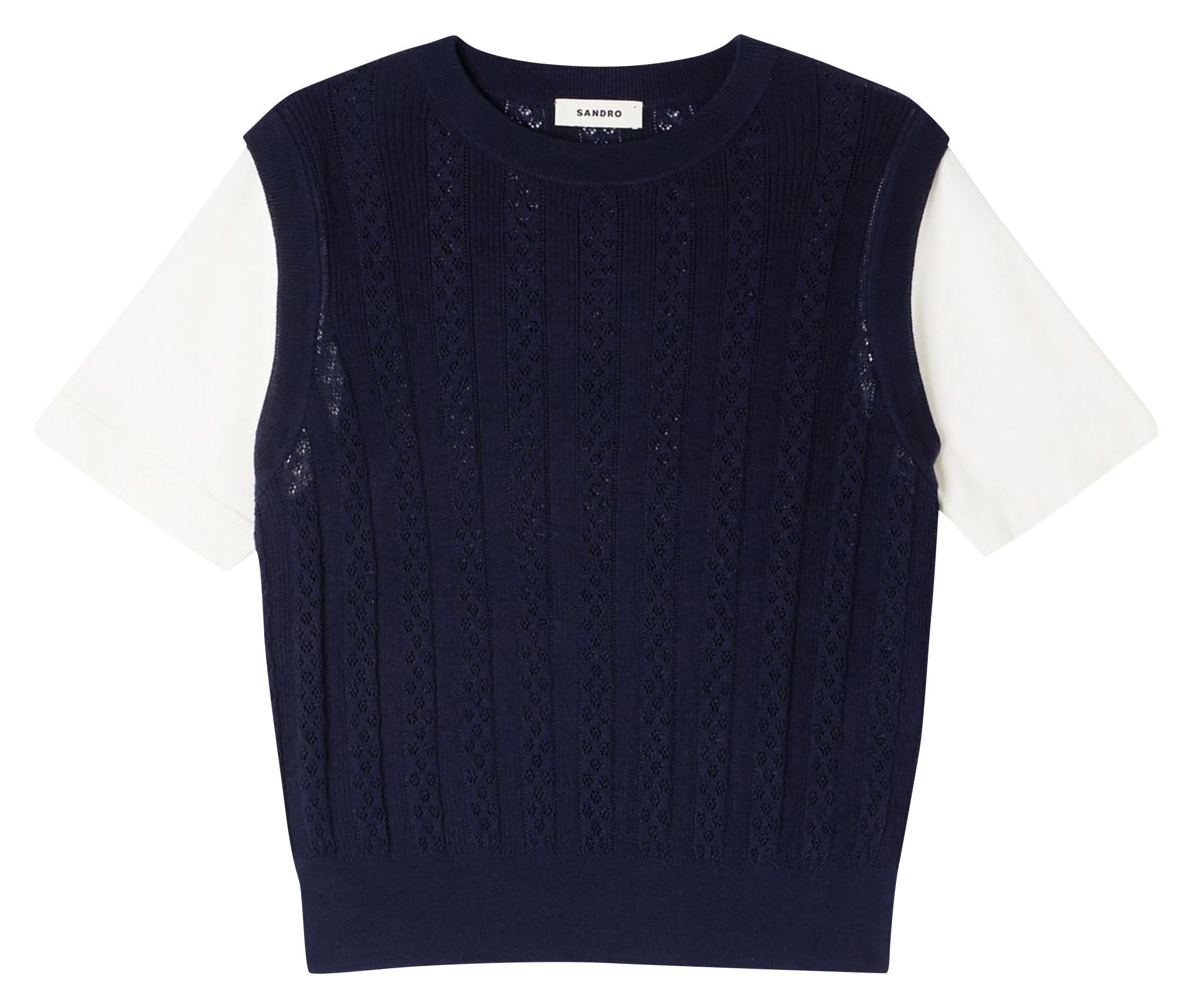 Gestreepte wollen trui SANDRO Blauw