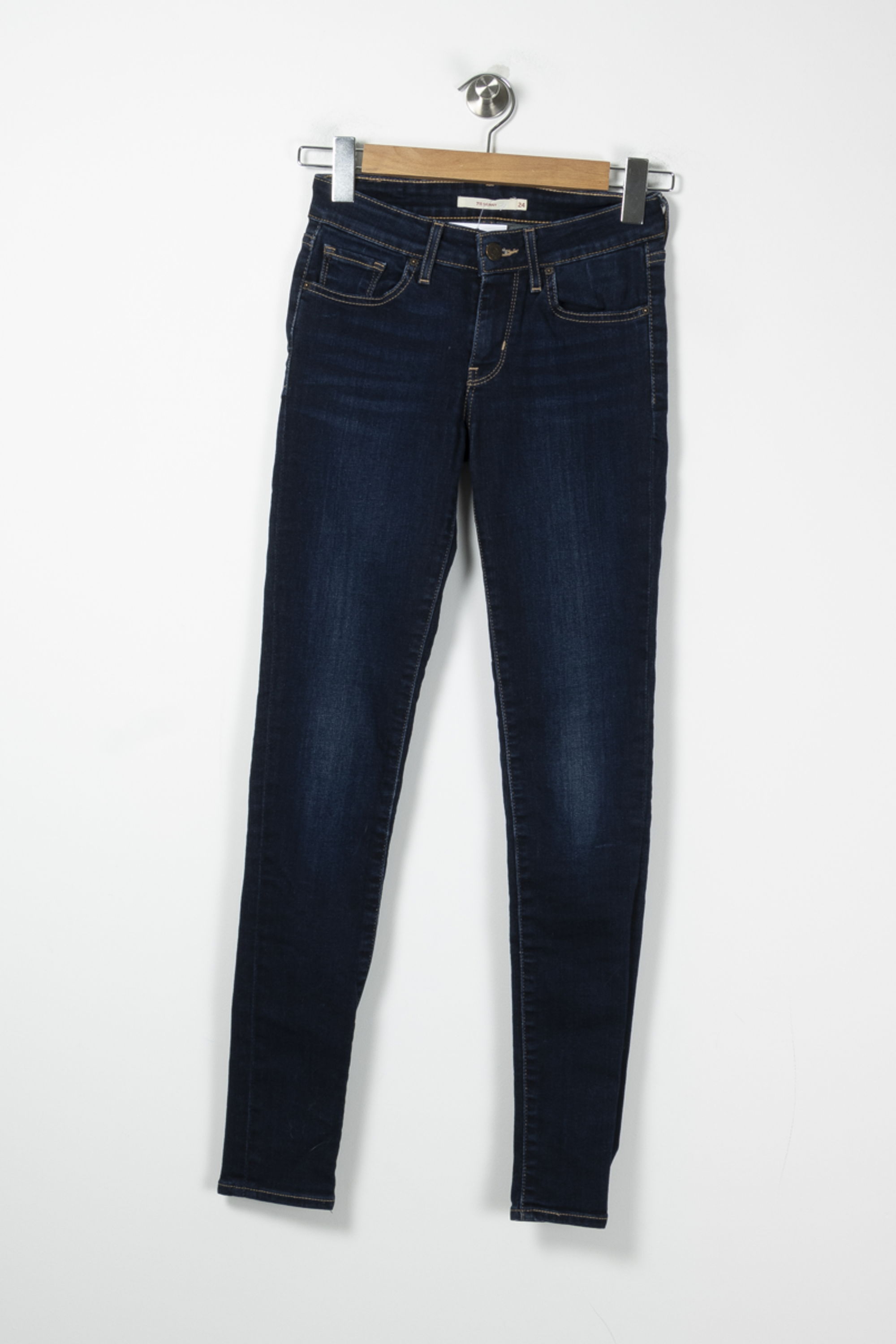 Cropped slim jeans with studs LEVI'S - Seconde main Blue