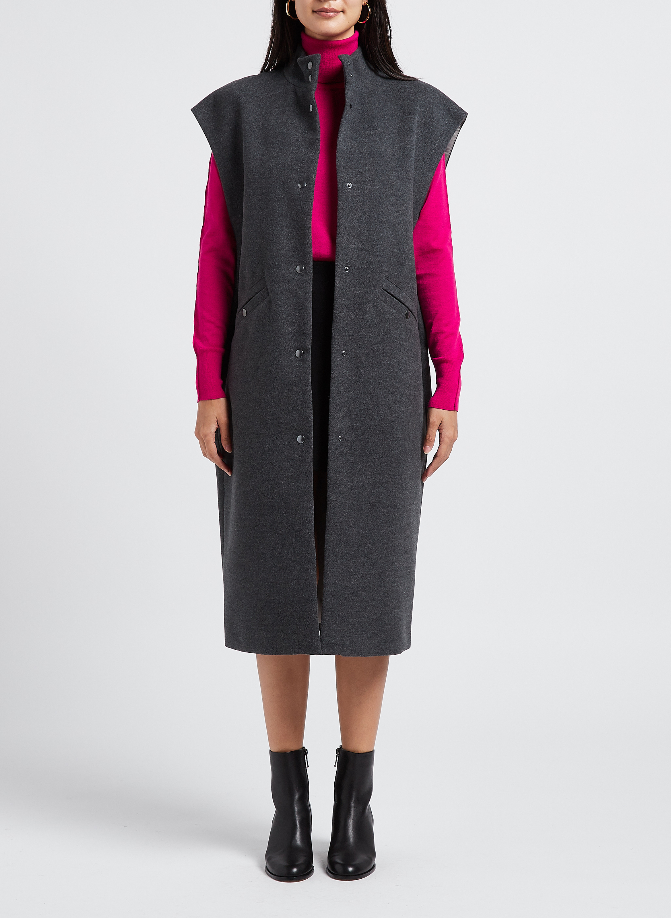 Cappotto a collo alto senza maniche COLLECTORS CLUB Grigio