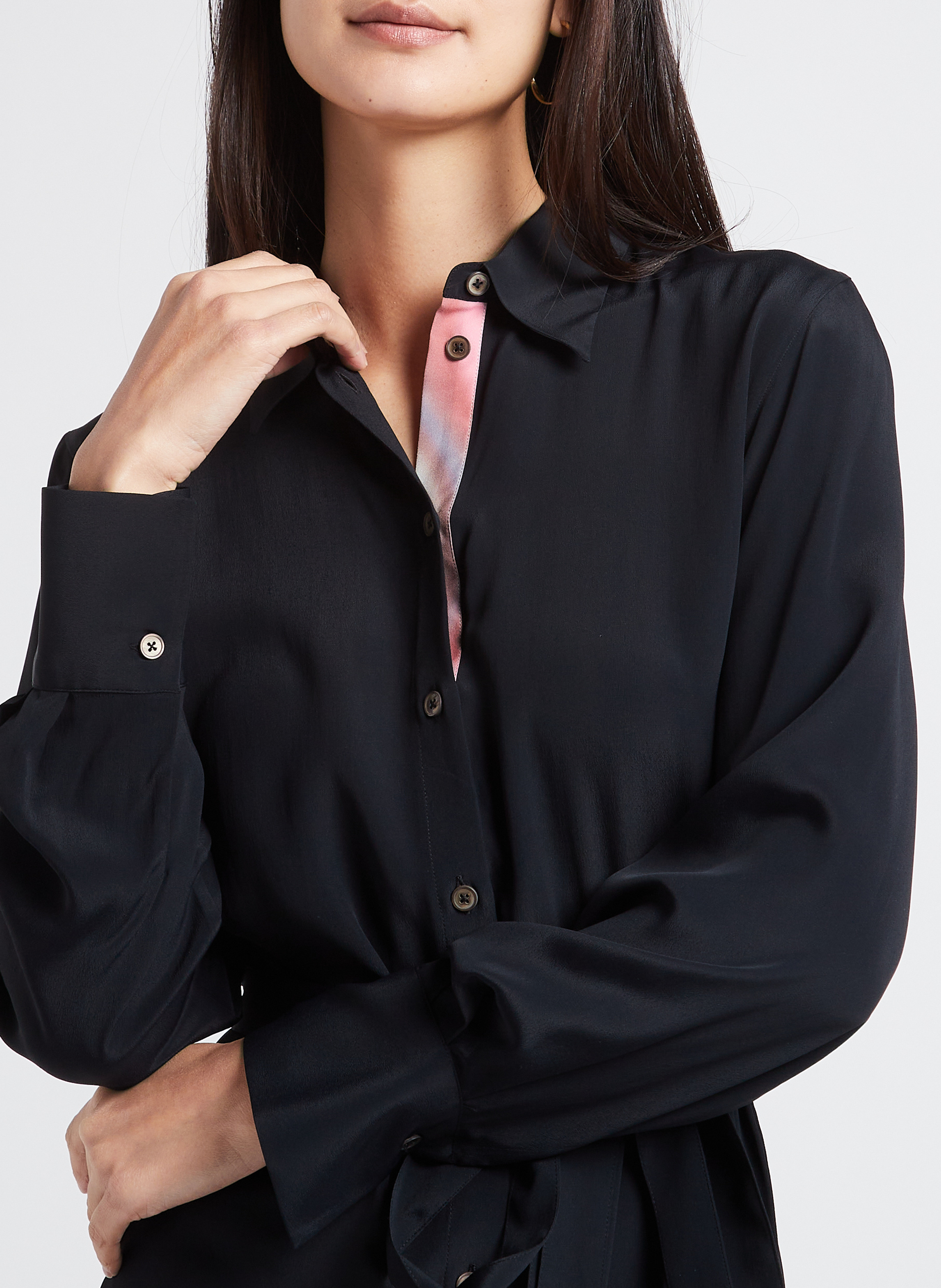 Robe midi droite col classique PAUL SMITH Noir