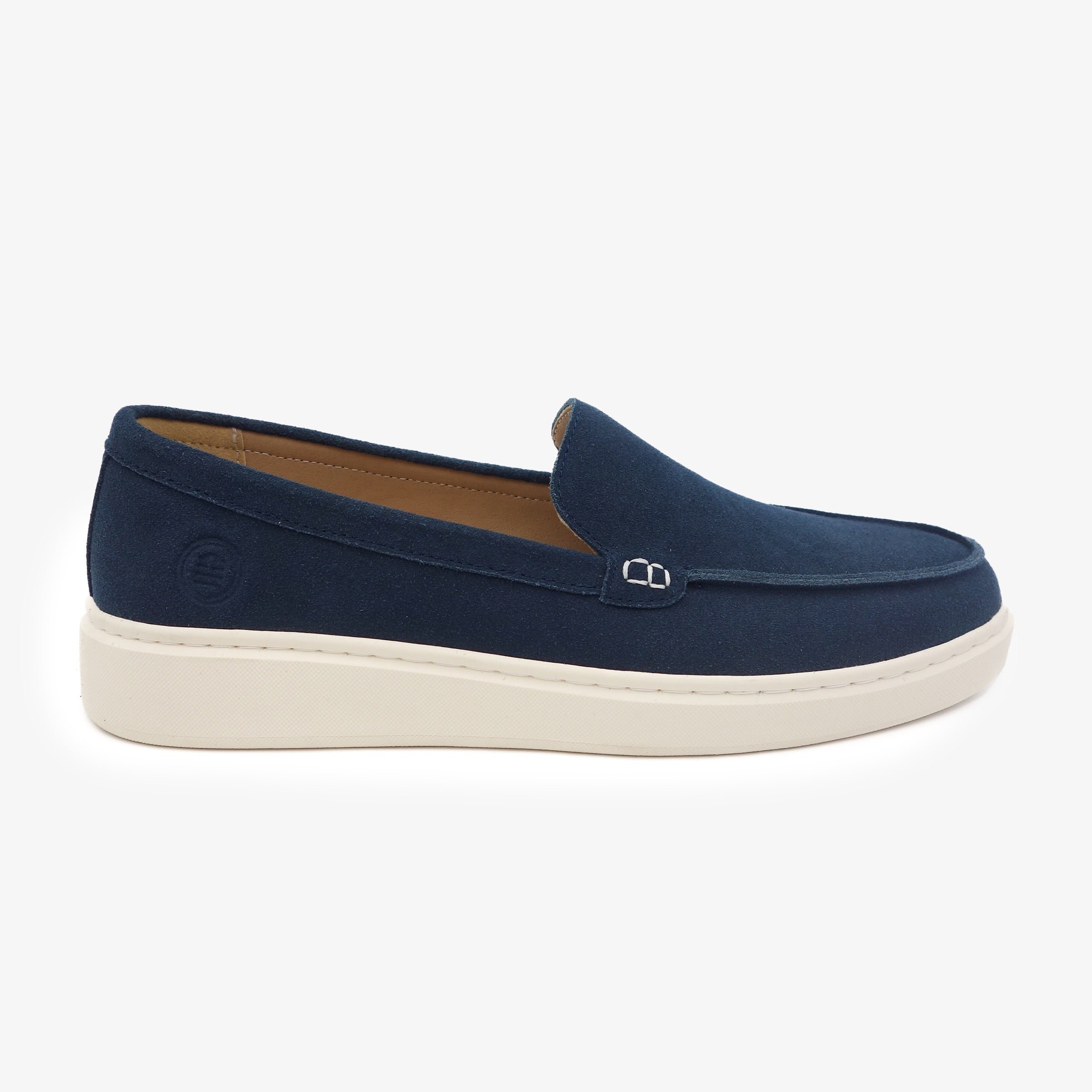 Nubuck leather moccasin SERGE BLANCO Blue