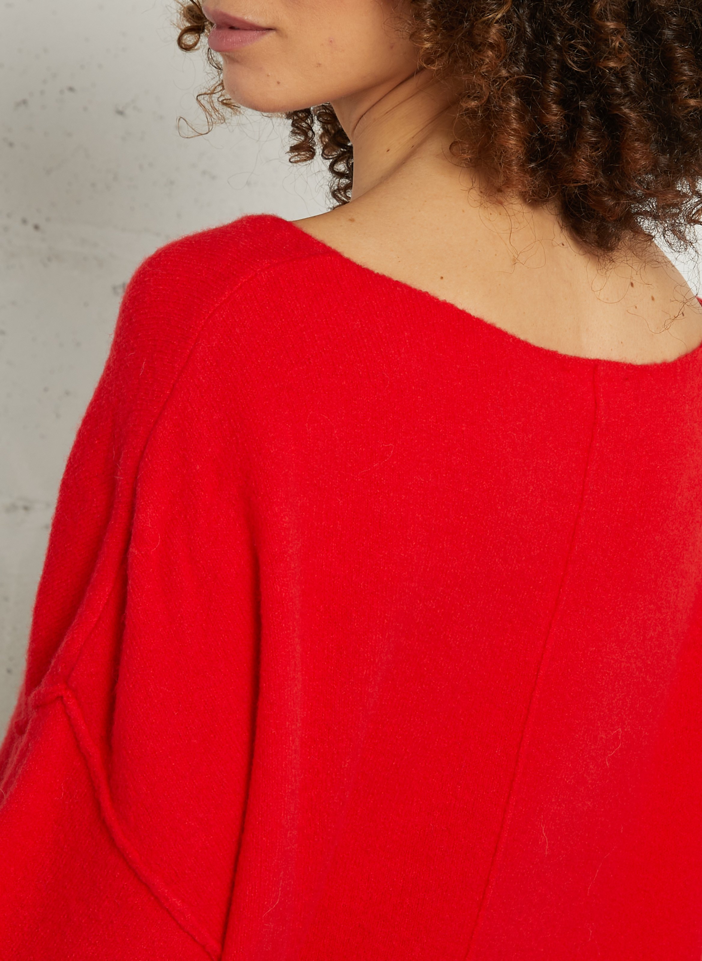 Wool-blend boat-neck jumper AMERICAN VINTAGE Red