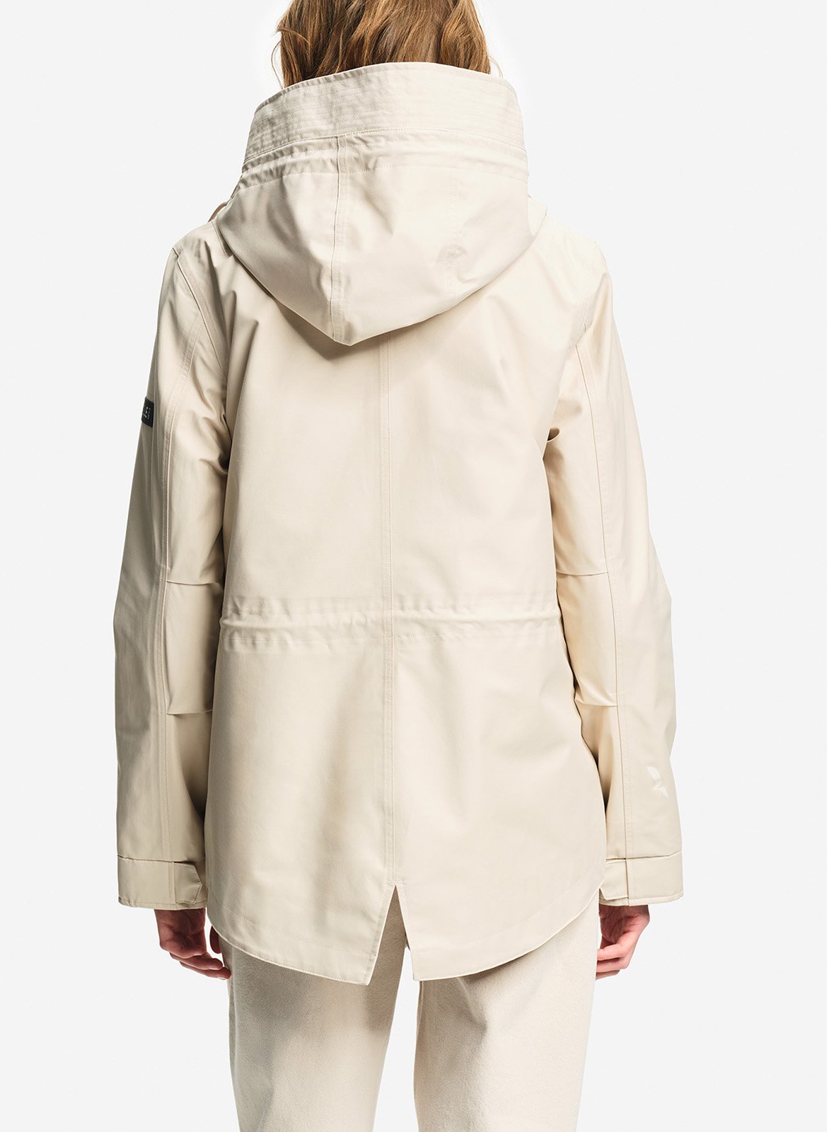 Plain zip-up parka with hood AIGLE Beige